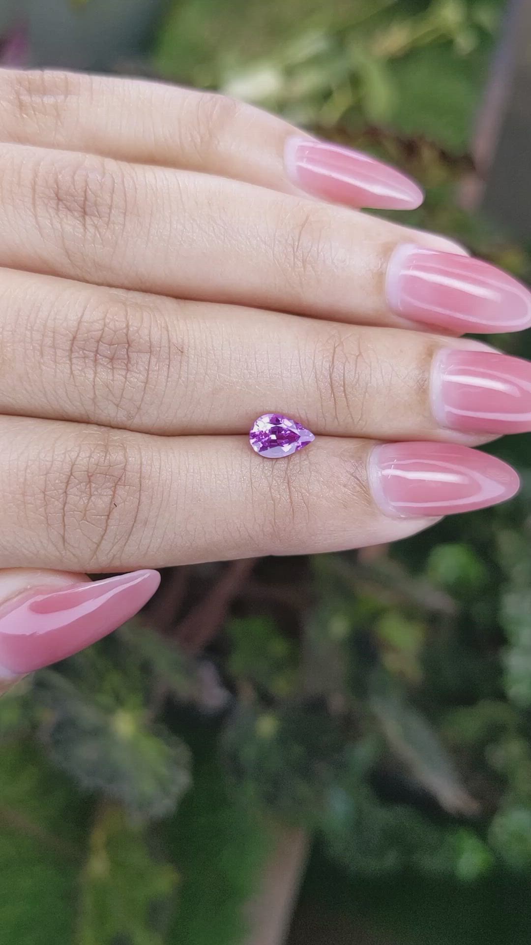 0.94 Ct. Pinkish Purple Sapphire from Madagascar Size Video