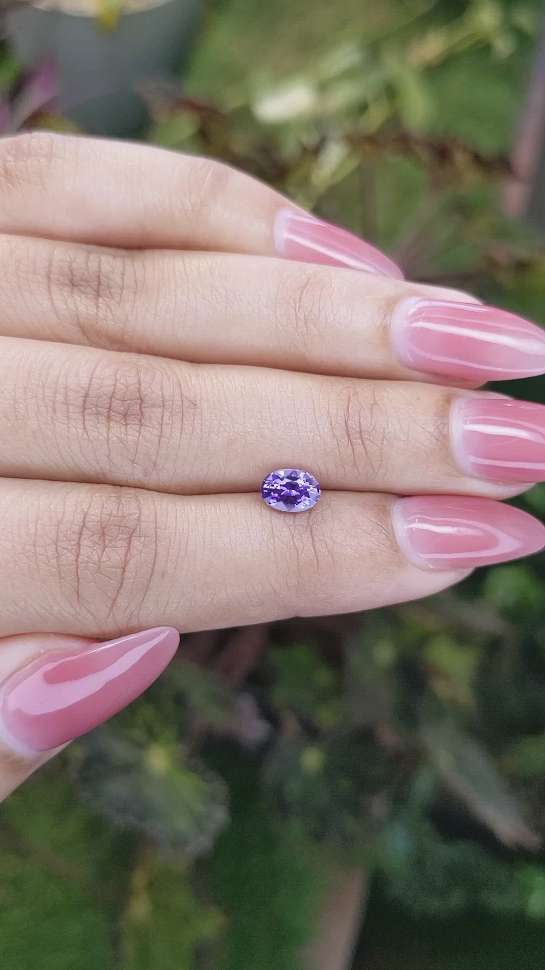 0.94 Ct. Pinkish Purple Sapphire from Madagascar Size Video