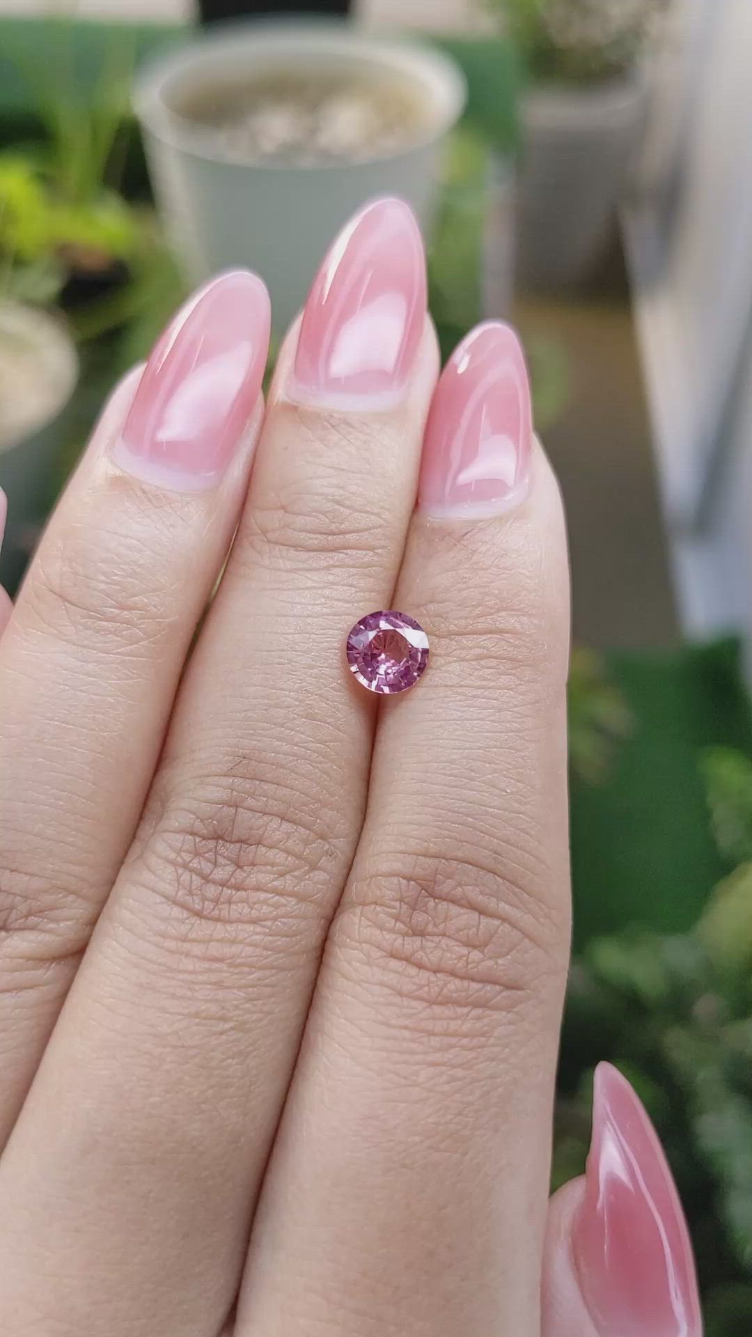 0.94 Ct. Pink Sapphire from Madagascar Size Video