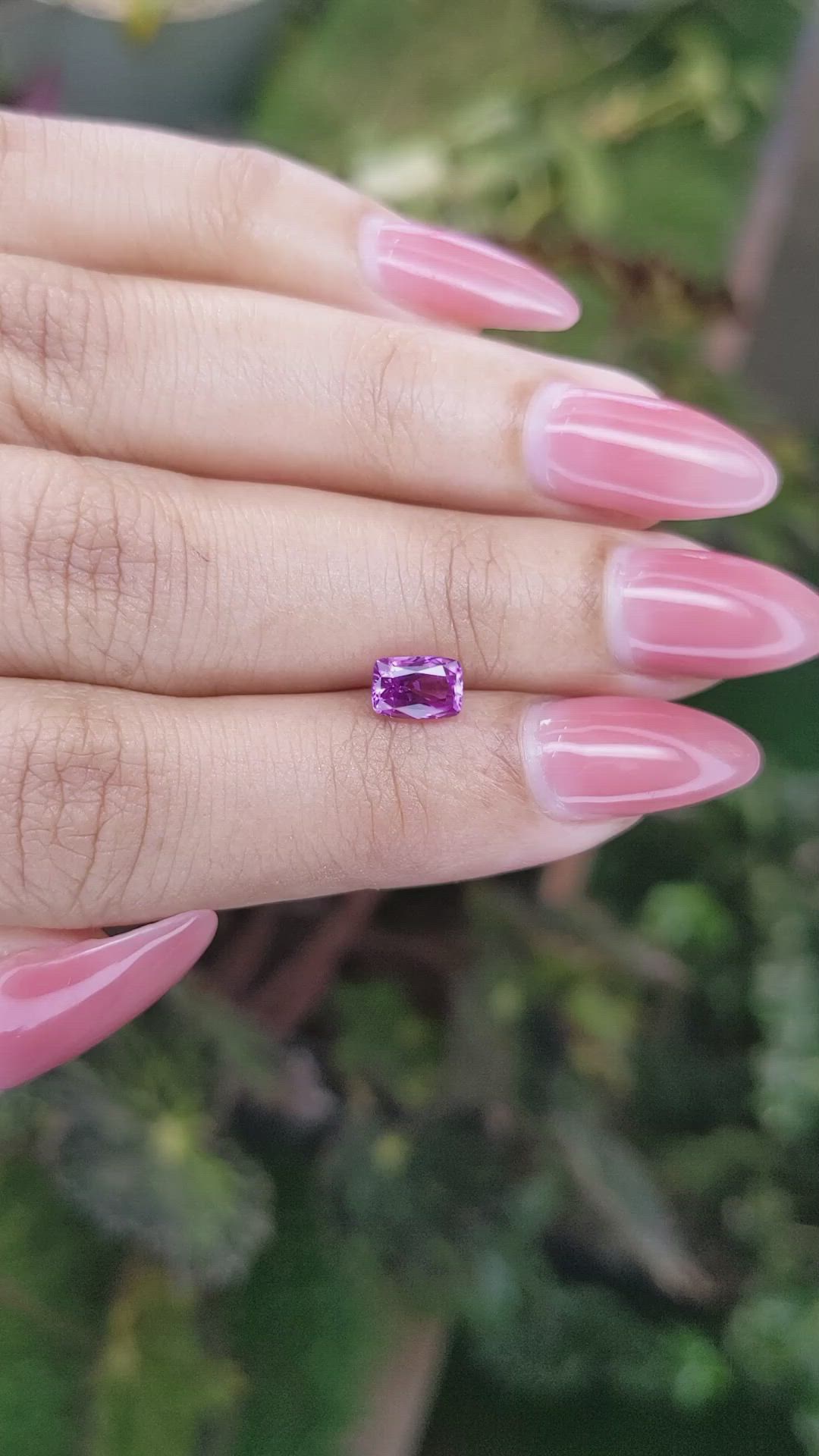 1.03 Ct. Pinkish Purple Sapphire from Madagascar Size Video