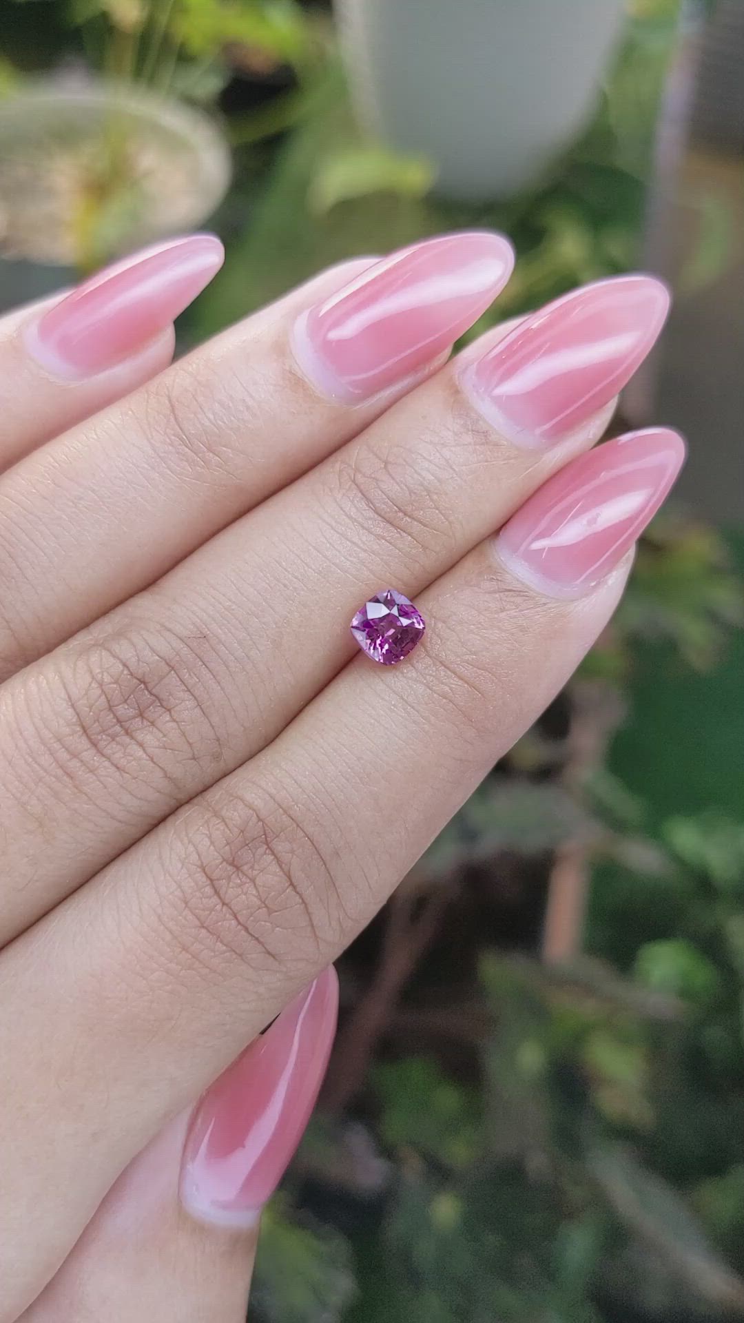 1.06 Ct. Purplish Pink Sapphire from Madagascar Size Video