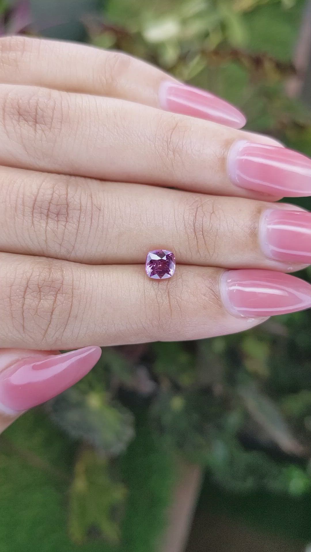 1.06 Ct. Purplish Pink Sapphire from Madagascar Size Video
