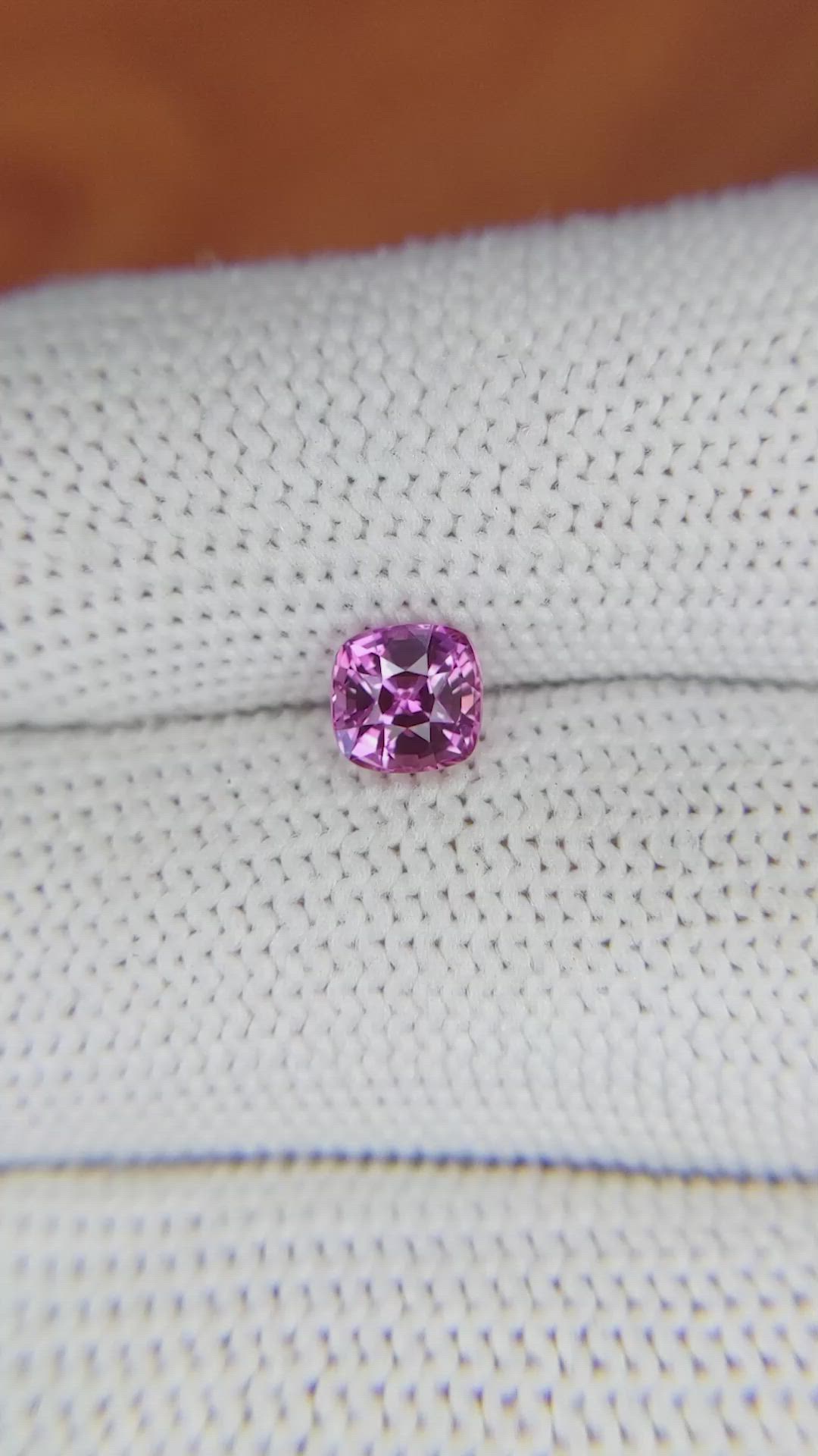 1.06 Ct. Purplish Pink Sapphire from Madagascar Size Video