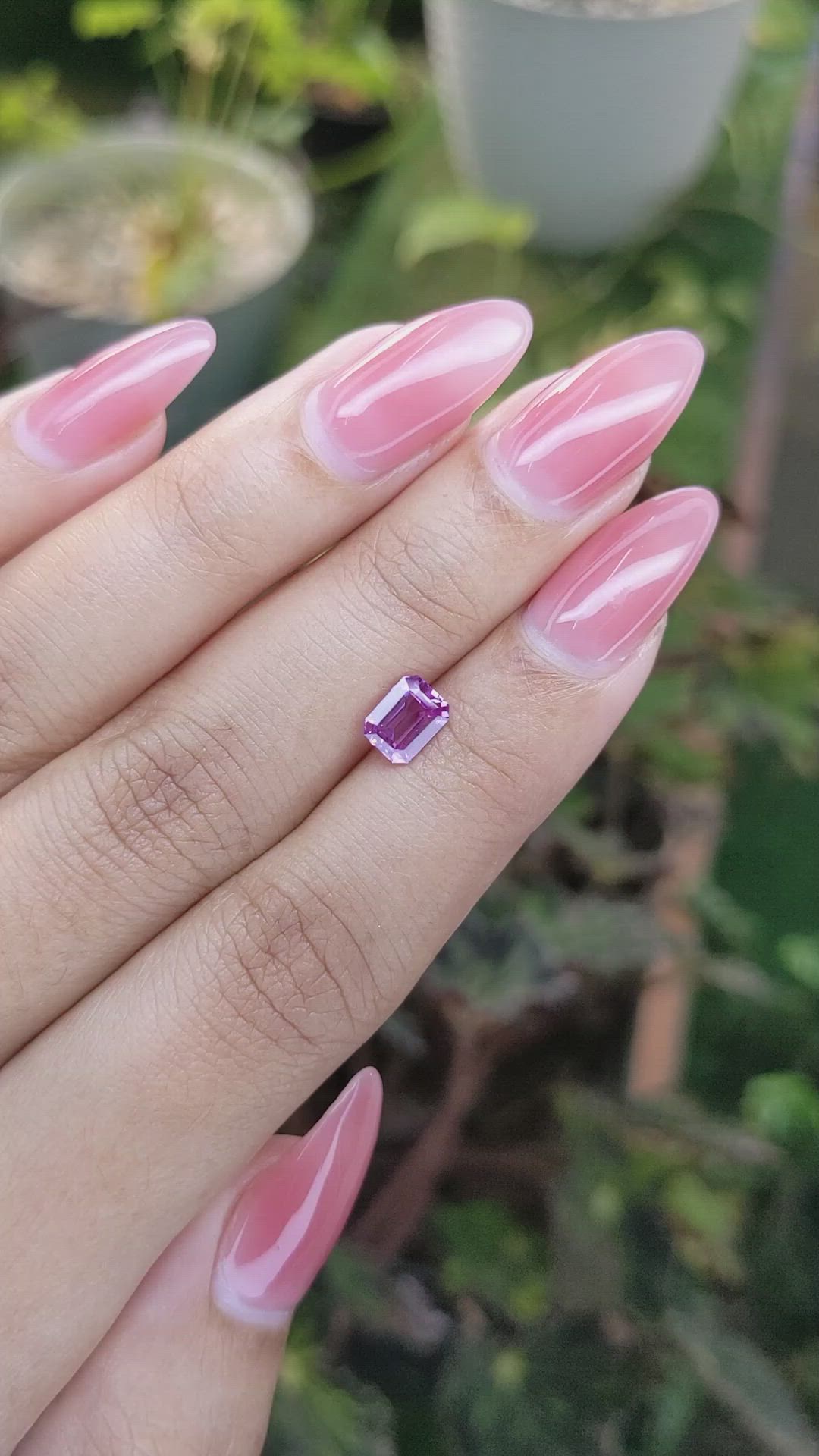 1.10 Ct. Pinkish Purple Sapphire from Madagascar Size Video