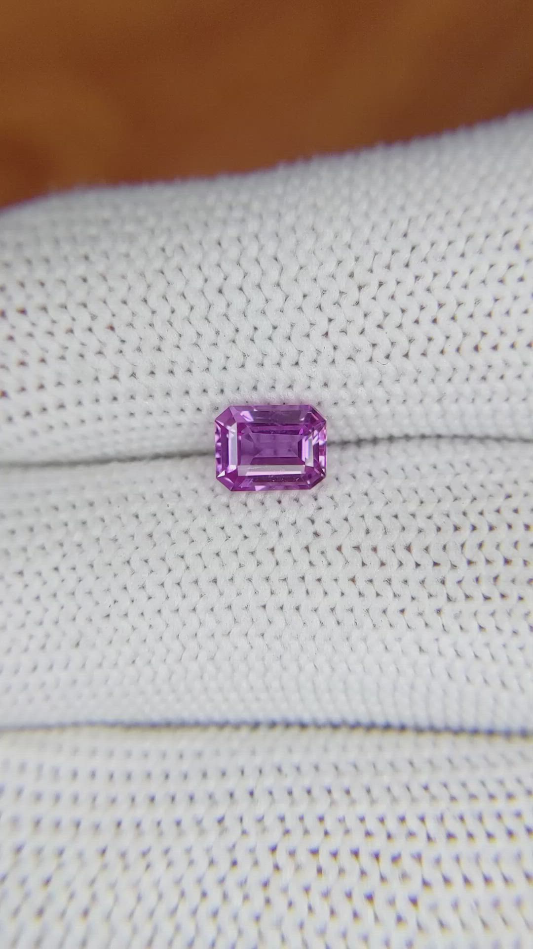 1.10 Ct. Pinkish Purple Sapphire from Madagascar Size Video