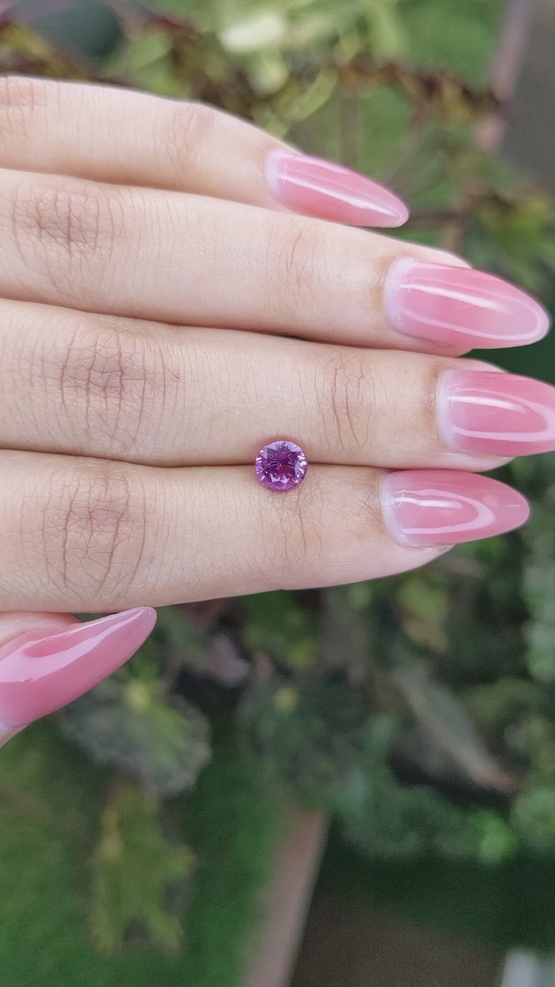 1.17 Ct. Pinkish Purple Sapphire from Madagascar Size Video