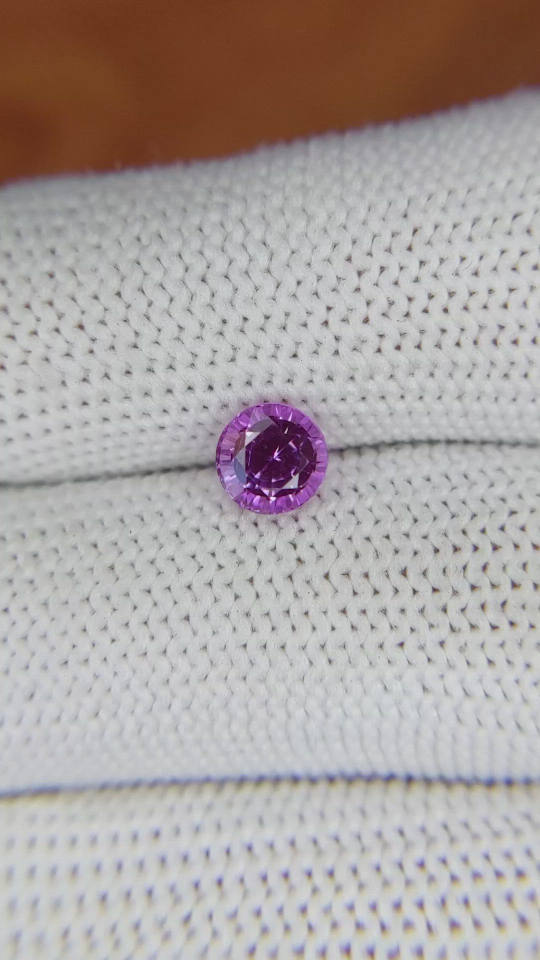 1.17 Ct. Pinkish Purple Sapphire from Madagascar Size Video