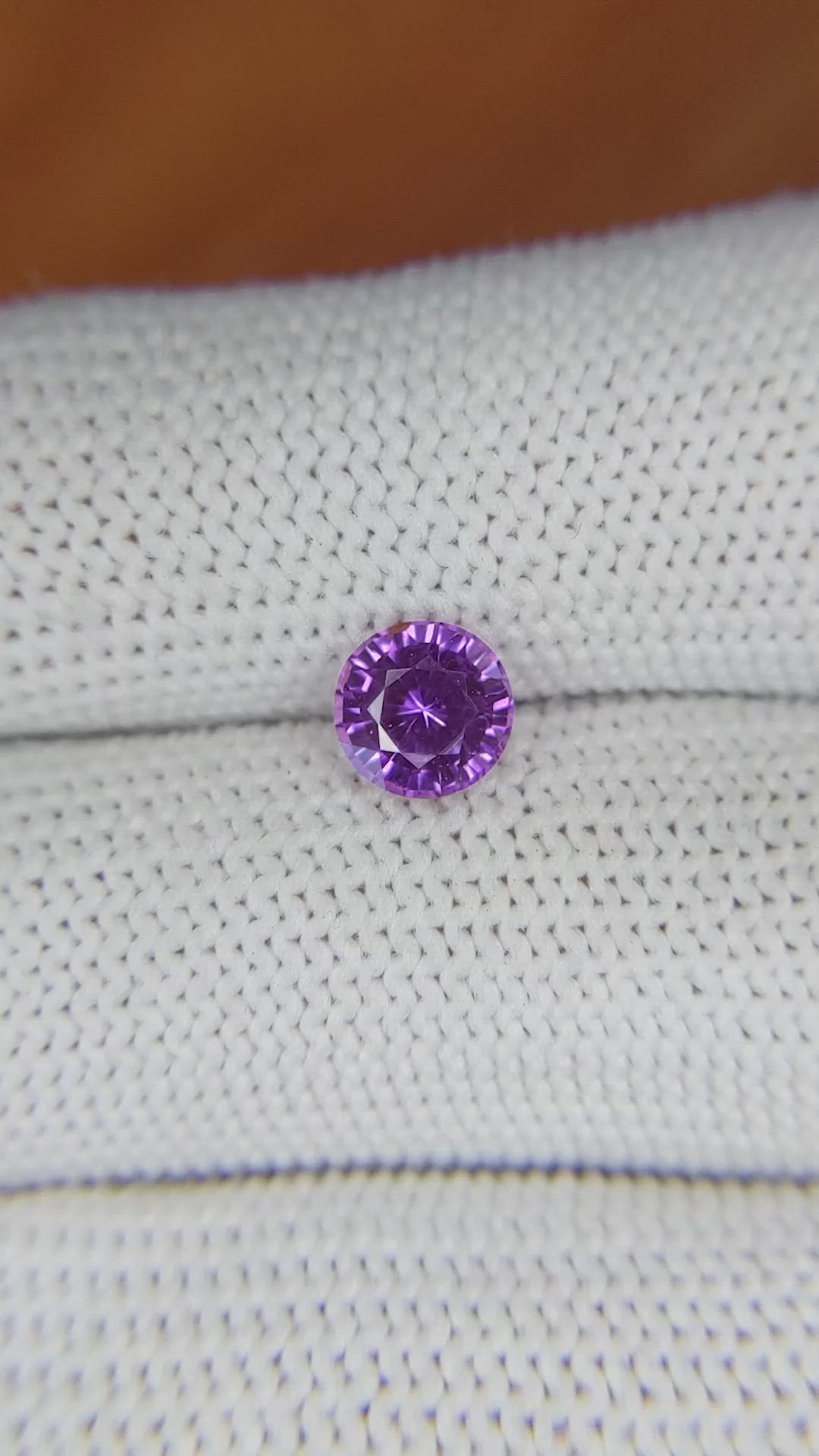 1.21 Ct. Pinkish Purple Sapphire from Madagascar Size Video
