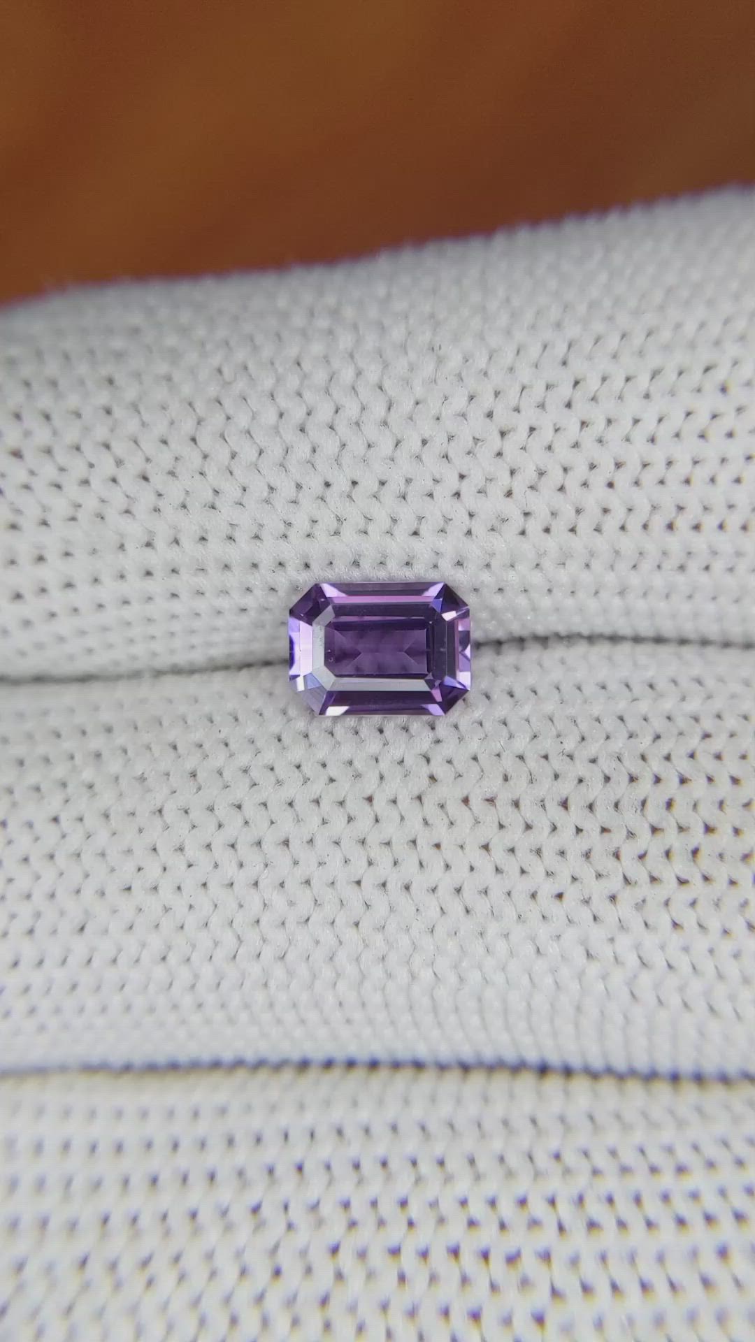 1.22 Ct. Purple Sapphire from Madagascar Size Video