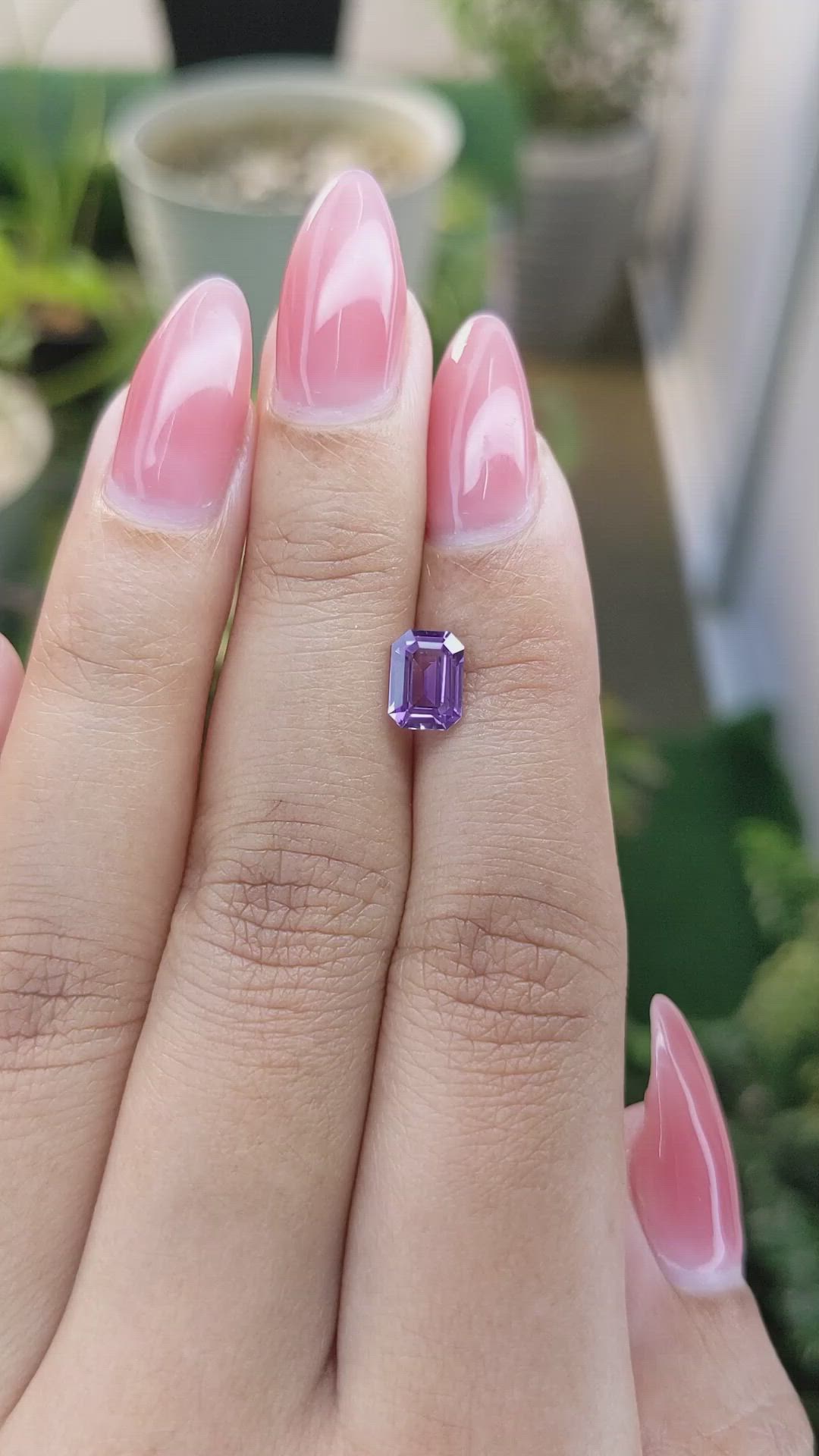 1.22 Ct. Purple Sapphire from Madagascar Size Video