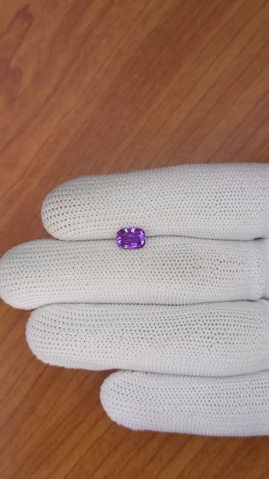 1.23 Ct. Pinkish Purple Sapphire from Madagascar Size Video