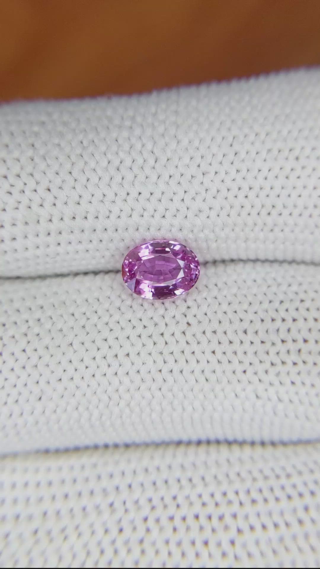 1.25 Ct. Pinkish Purple Sapphire from Madagascar Size Video