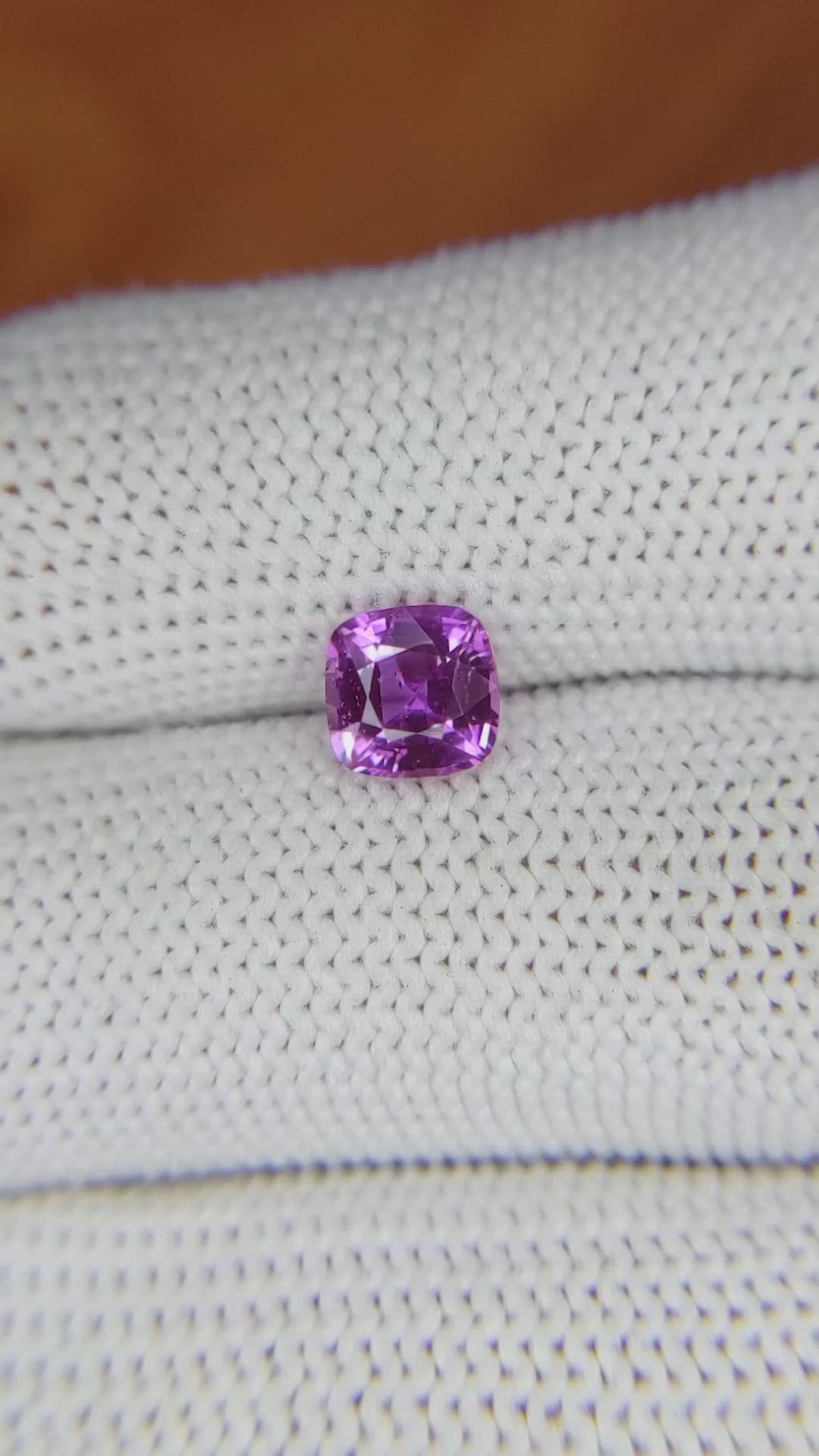 1.29 Ct. Pinkish Purple Sapphire from Madagascar Size Video