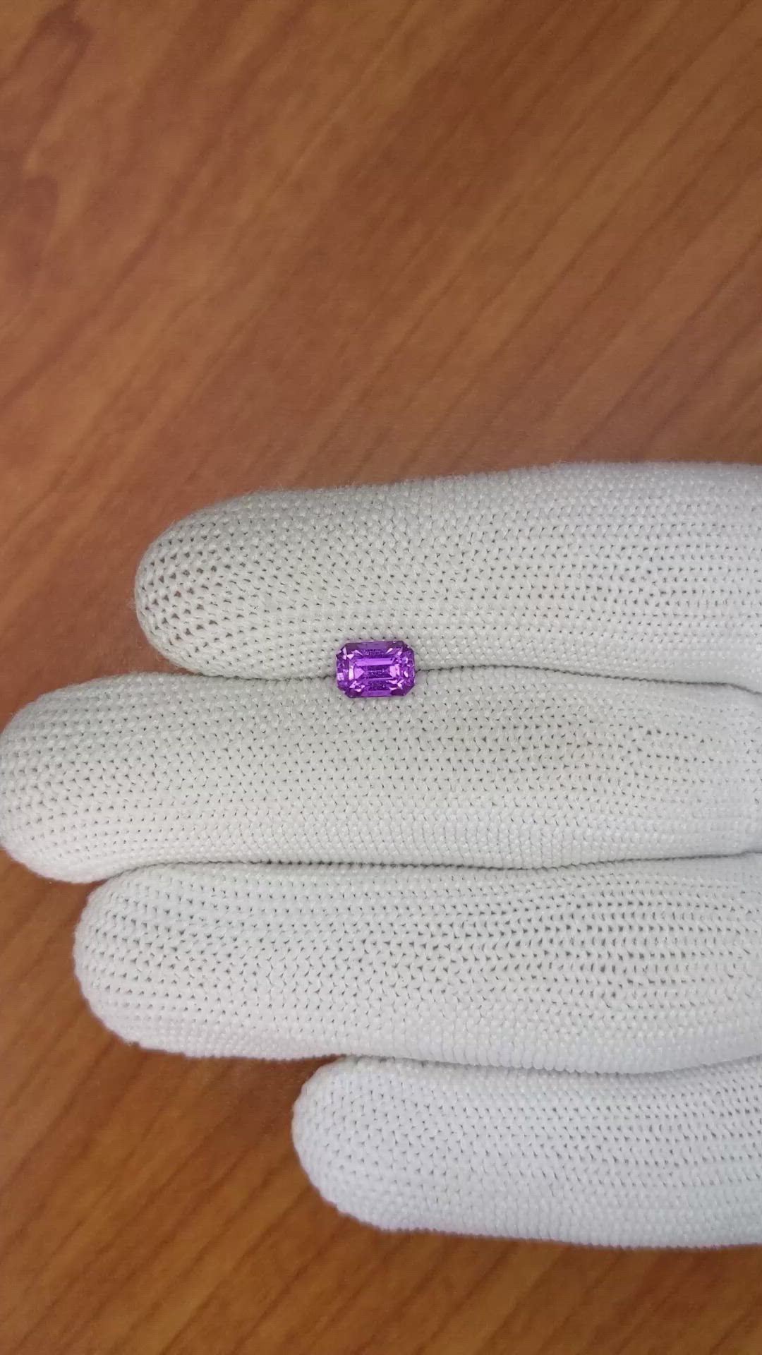 1.29 Ct. Purple Sapphire from Madagascar Size Video