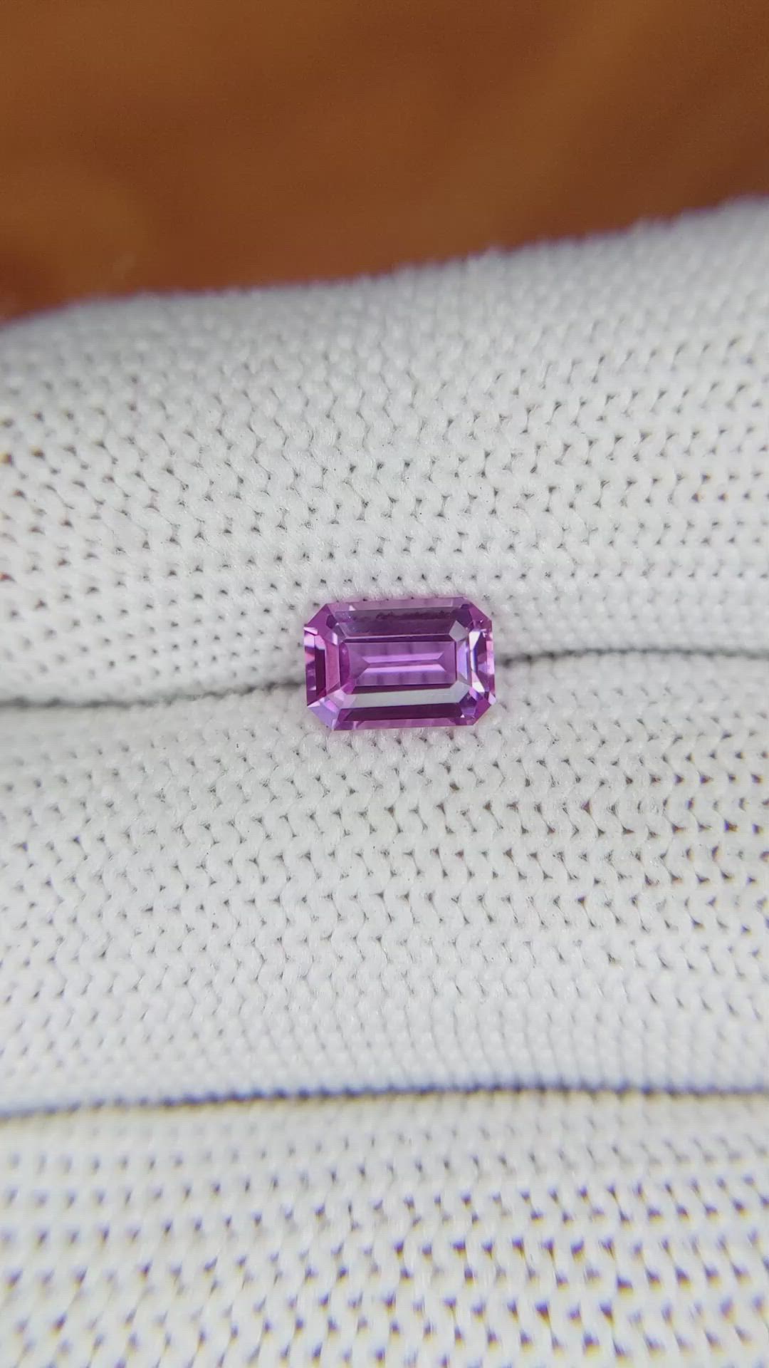 1.31 Ct. Pinkish Purple Sapphire from Madagascar Size Video