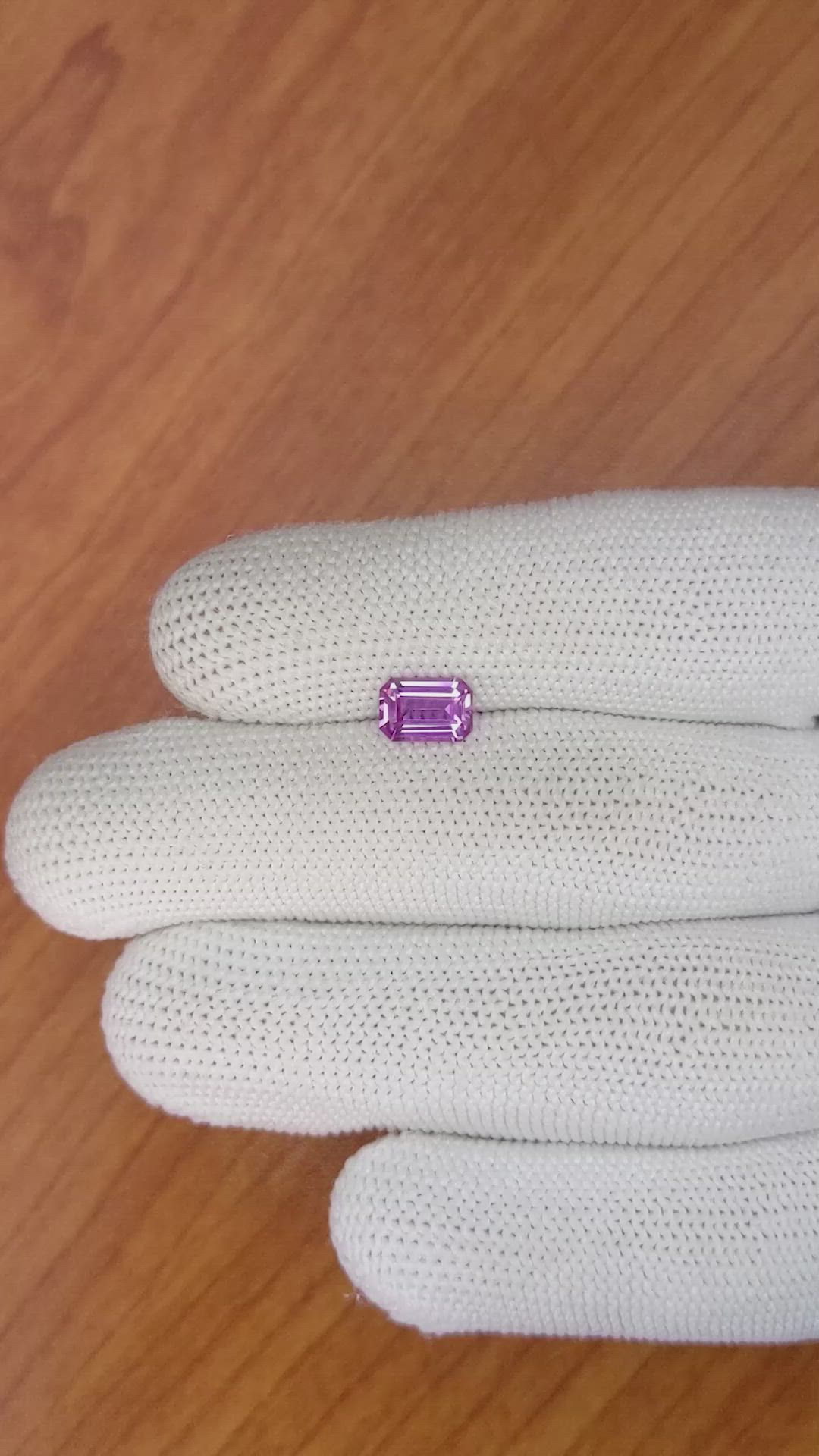 1.31 Ct. Pinkish Purple Sapphire from Madagascar Size Video