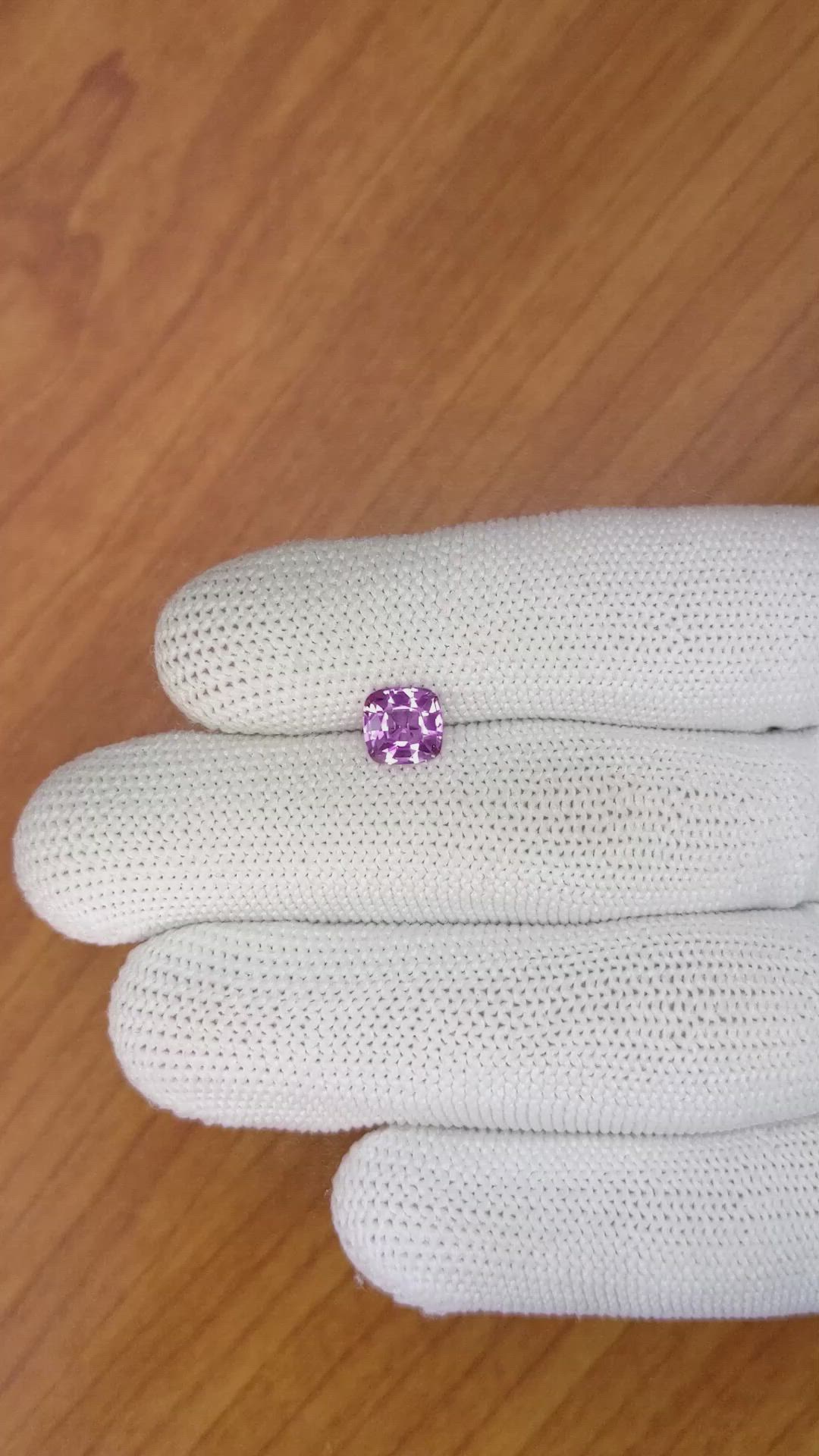 1.33 Ct. Pinkish Purple Sapphire from Madagascar Size Video