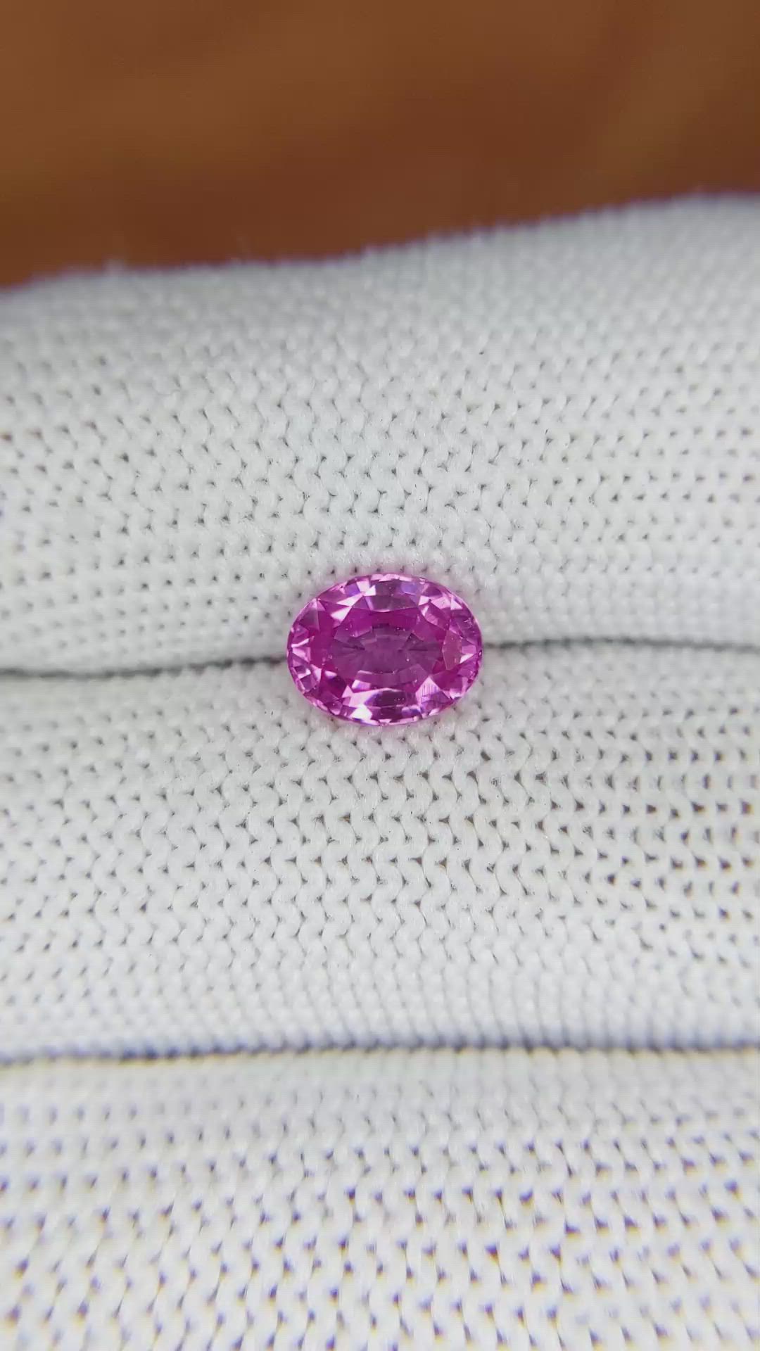1.66 Ct. Pinkish Purple Sapphire from Madagascar Size Video