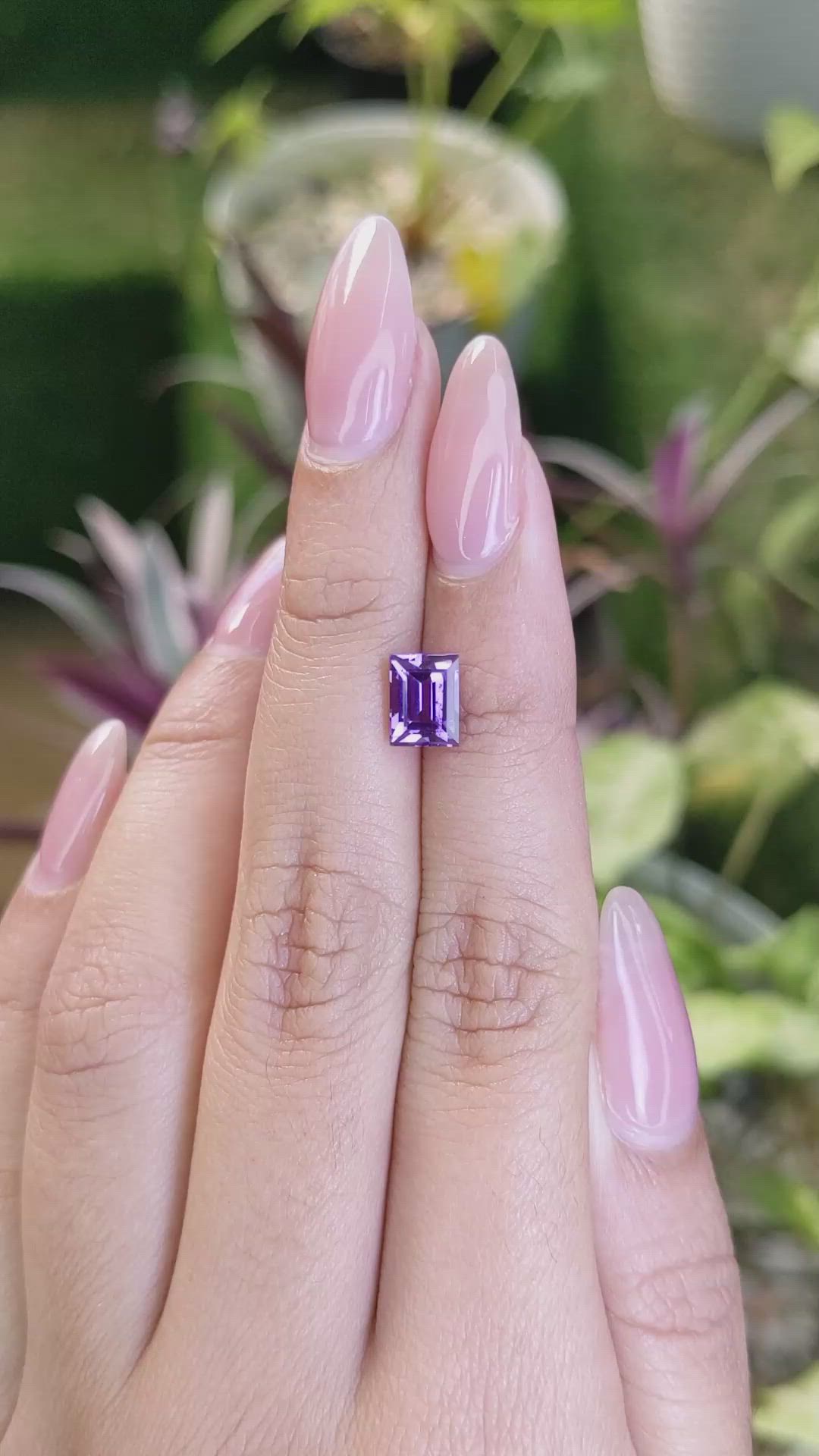 1.87 Ct. Purple Sapphire from Madagascar Size Video