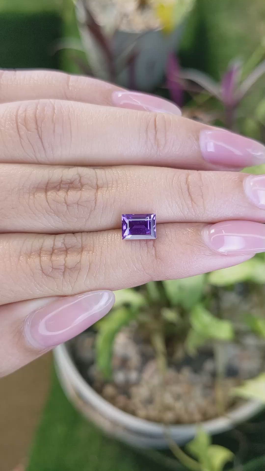 1.87 Ct. Purple Sapphire from Madagascar Size Video