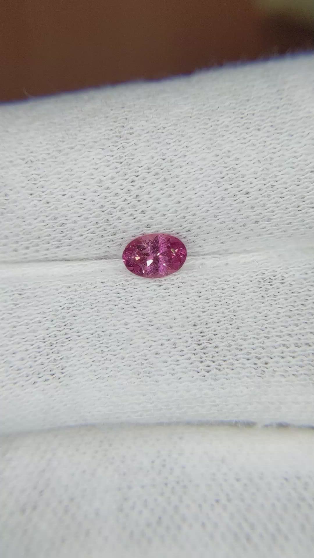 0.49 Ct. Reddish Pink Sapphire from Ceylon (Sri Lanka) Size Video