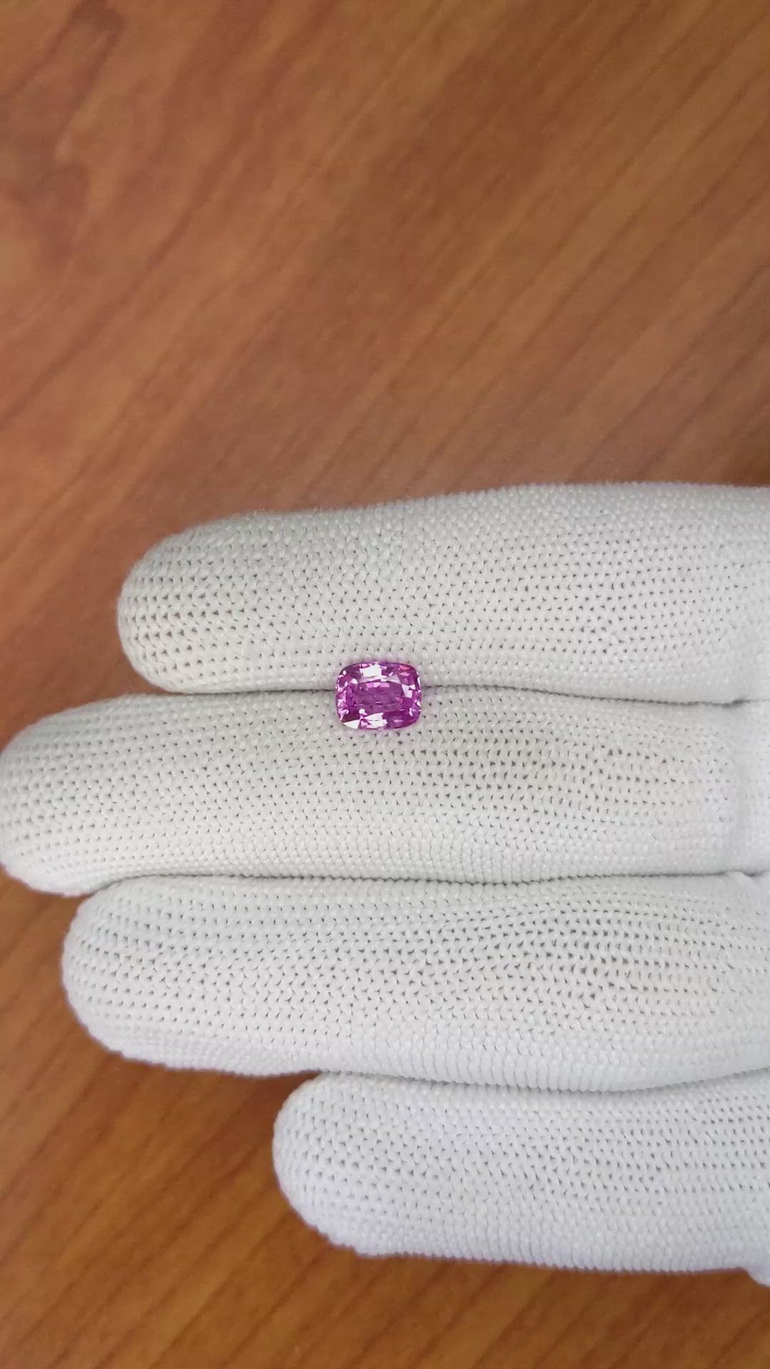 1.64 Ct. Pinkish Purple Sapphire from Madagascar Size Video