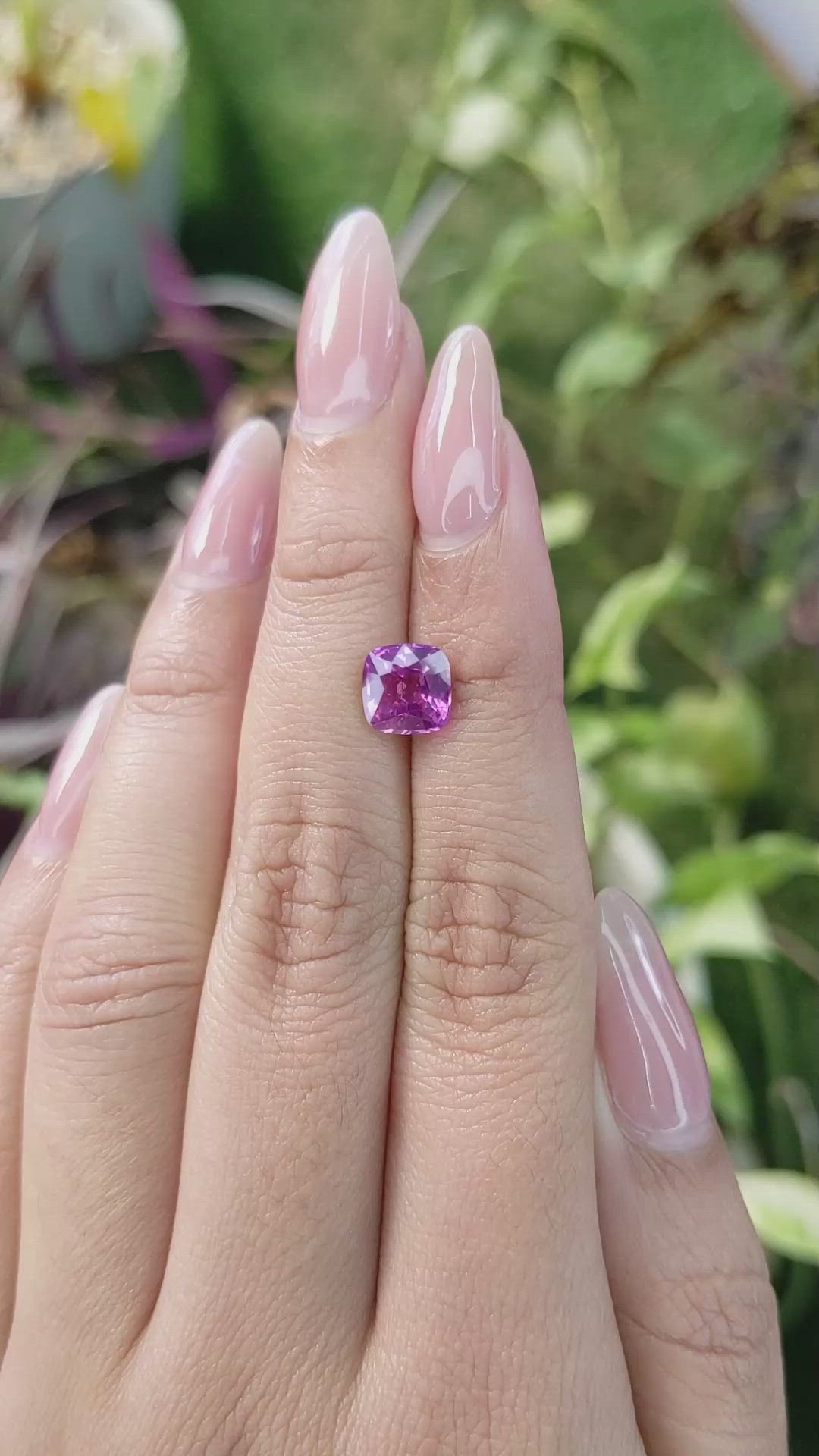 2.05 Ct. Purplish Pink Sapphire from Madagascar Size Video