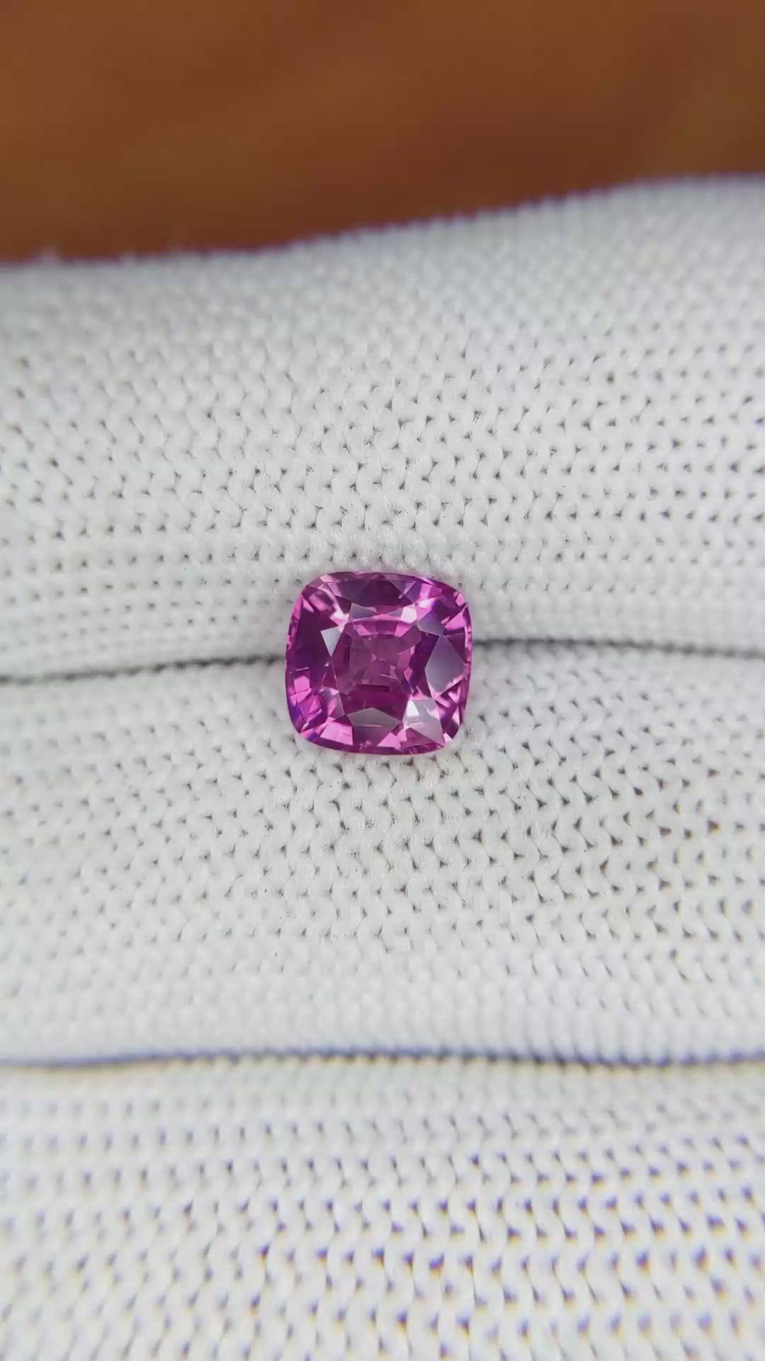 2.05 Ct. Purplish Pink Sapphire from Madagascar Size Video