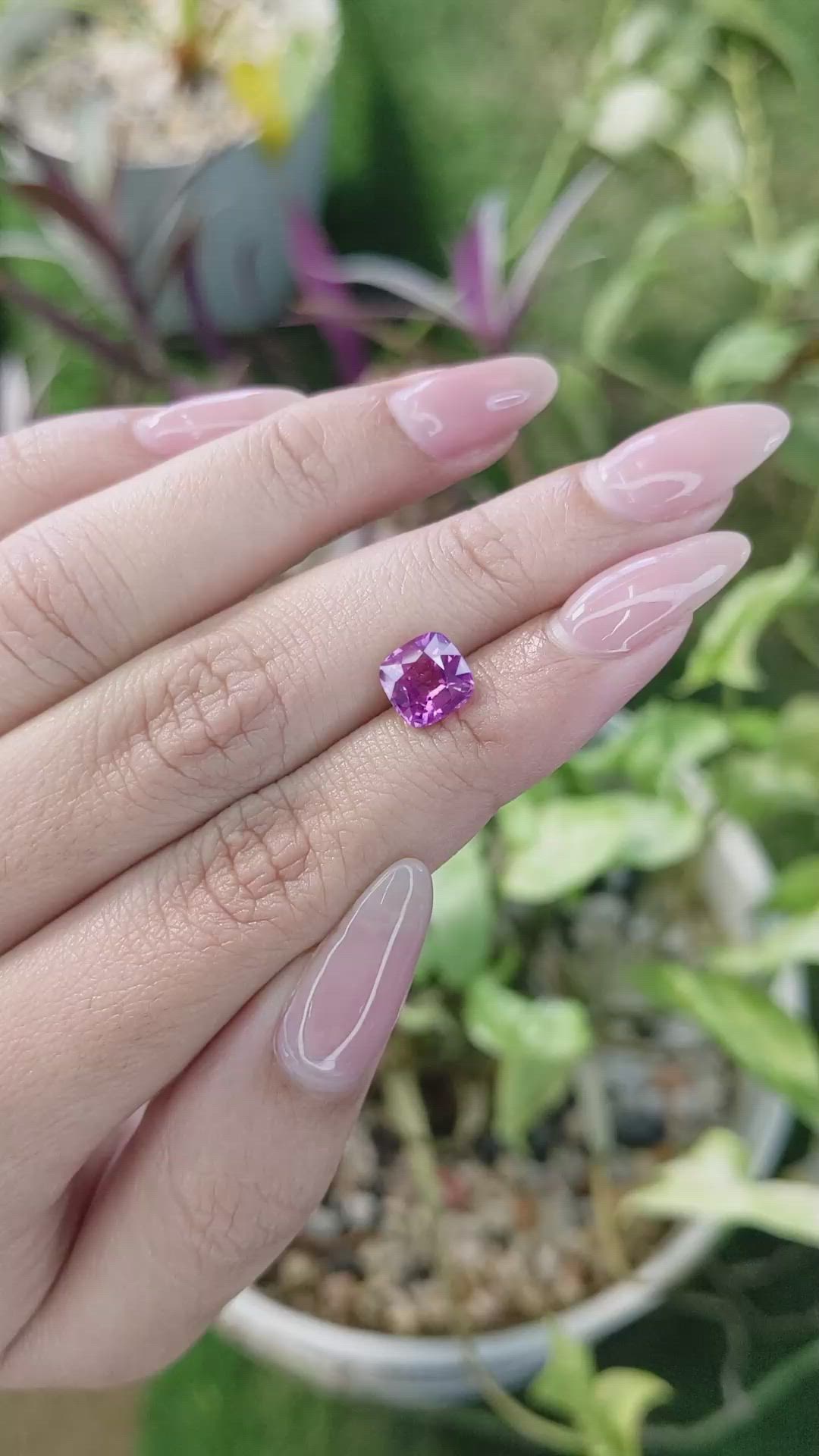 2.05 Ct. Purplish Pink Sapphire from Madagascar Size Video