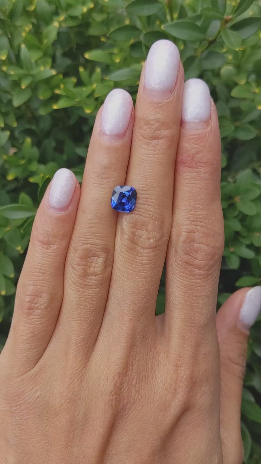 2.25 Ct. Blue Sapphire from Ceylon (Sri Lanka) Size Video