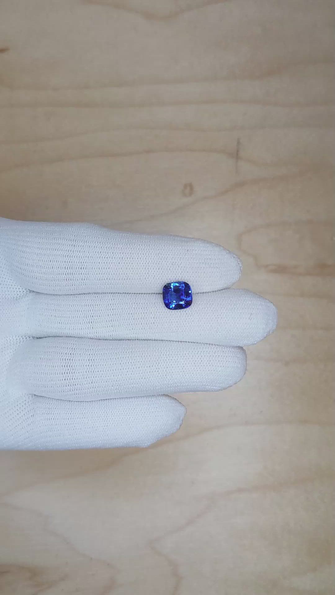 2.25 Ct. Blue Sapphire from Ceylon (Sri Lanka) Size Video