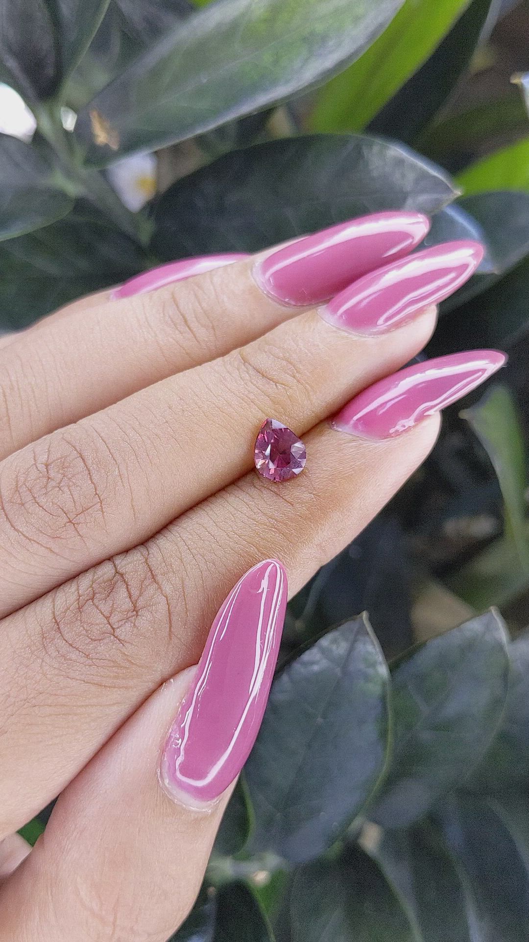 1.05 Ct. Reddish Pink Sapphire from Ceylon (Sri Lanka) Size Video