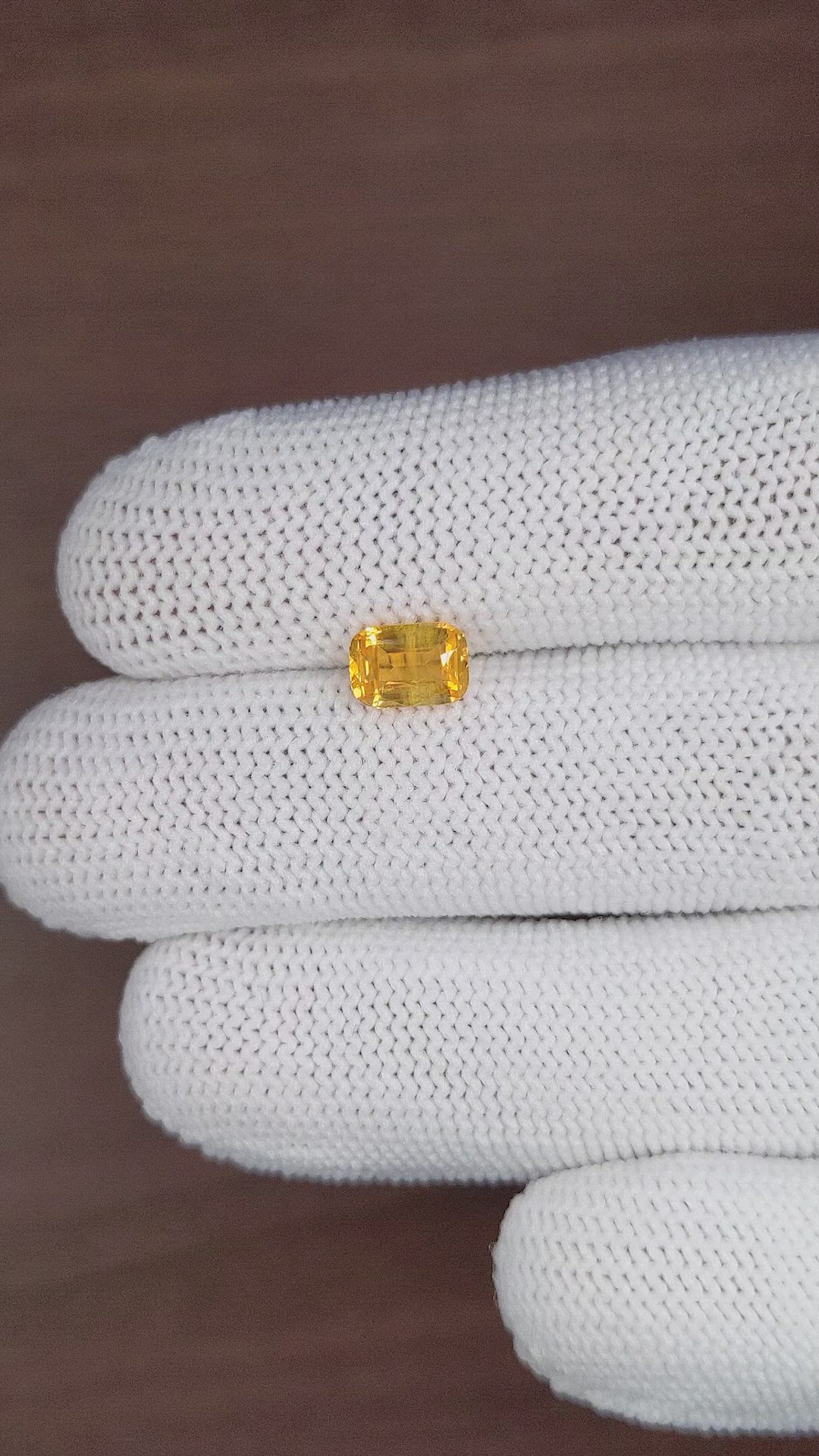 1.56 Ct. Yellow Sapphire from Ceylon (Sri Lanka) Size Video