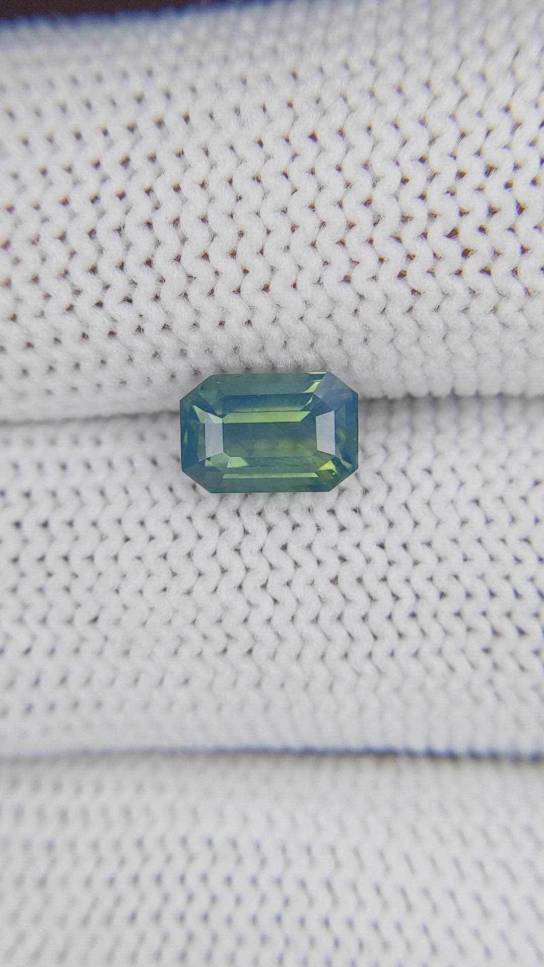 2.08 Ct. Bluish Green Sapphire from Madagascar Size Video