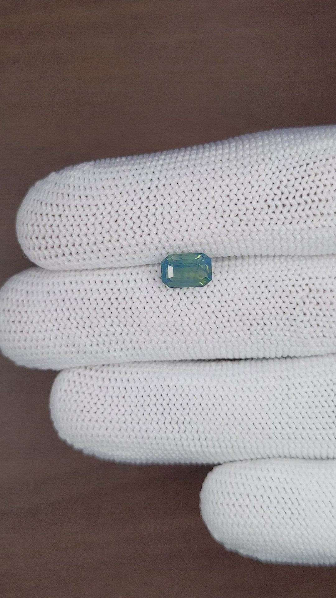 2.08 Ct. Bluish Green Sapphire from Madagascar Size Video