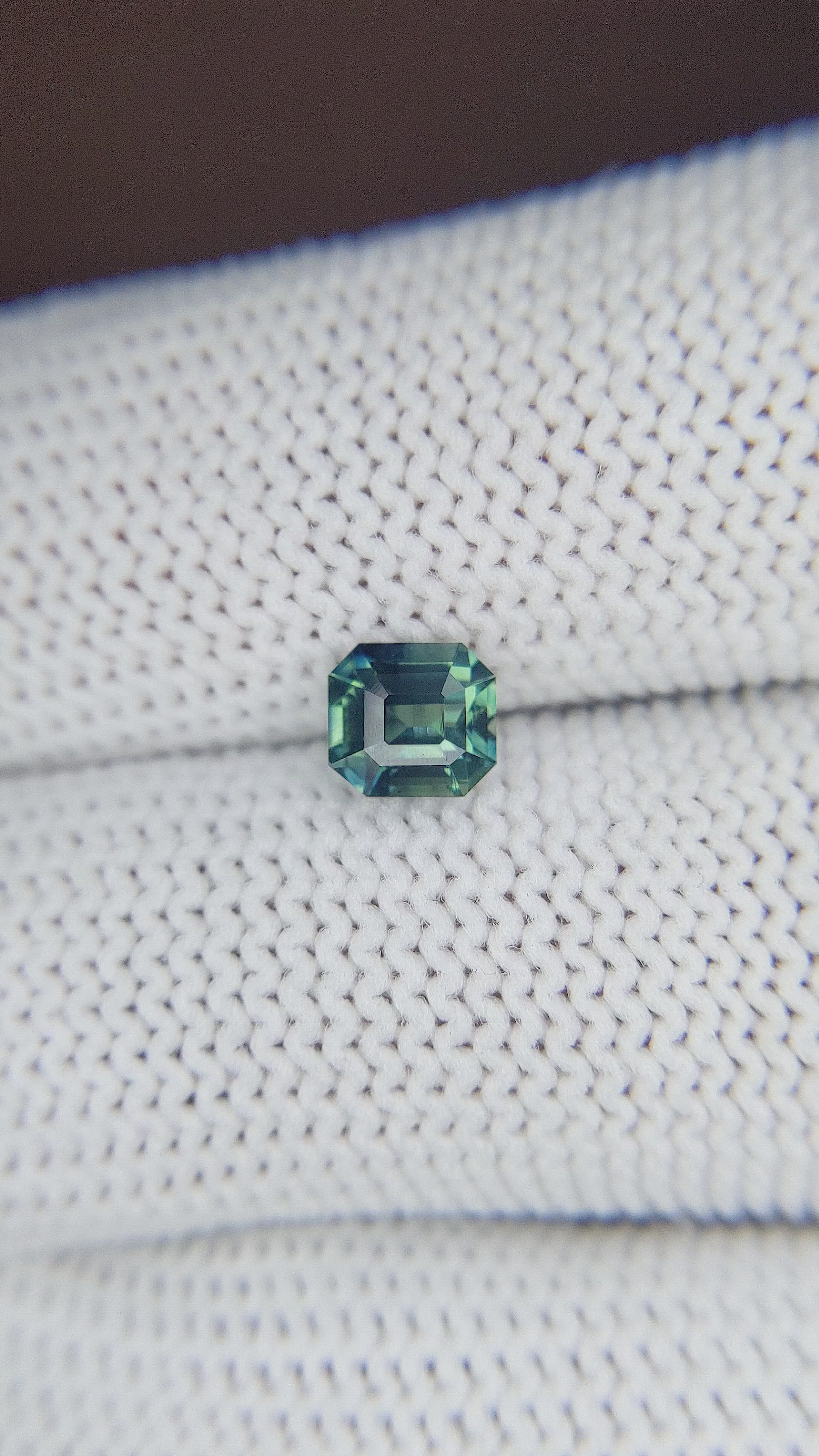 1.04 Ct. Bluish Green Sapphire from Madagascar Size Video