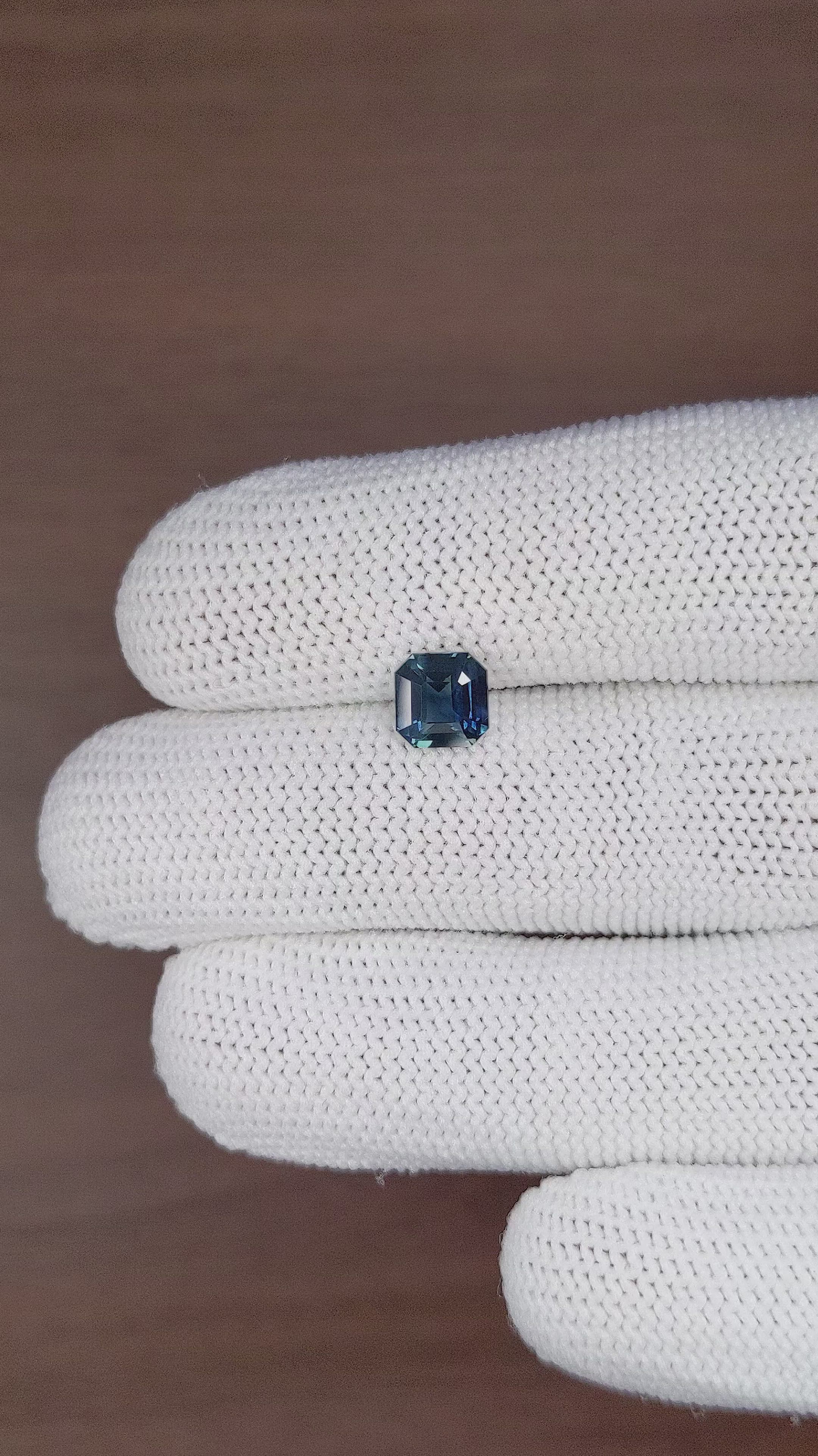 1.49 Ct. Greenish Blue Sapphire from Madagascar Size Video