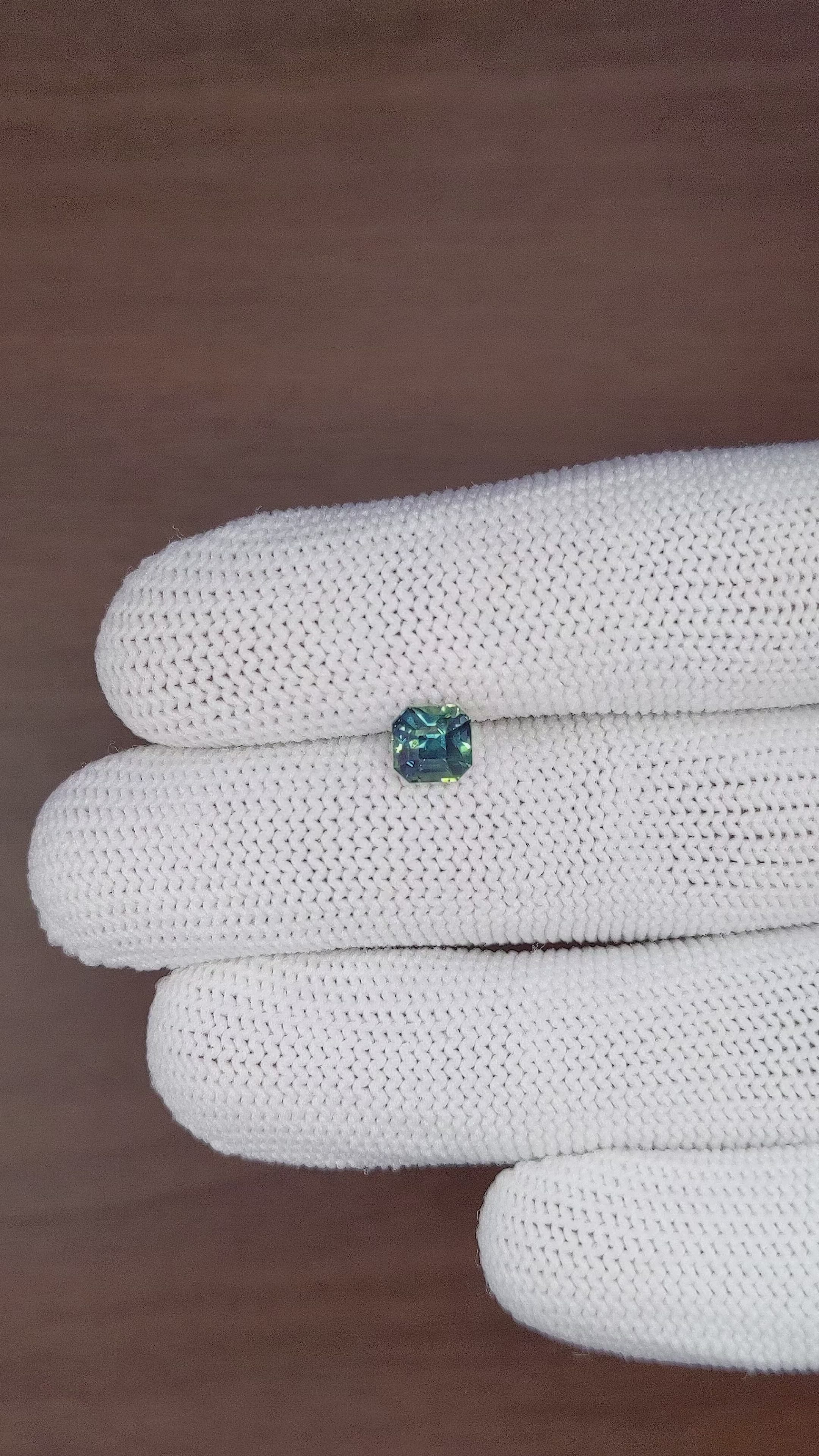 1.51 Ct. Bluish Green Sapphire from Madagascar Size Video