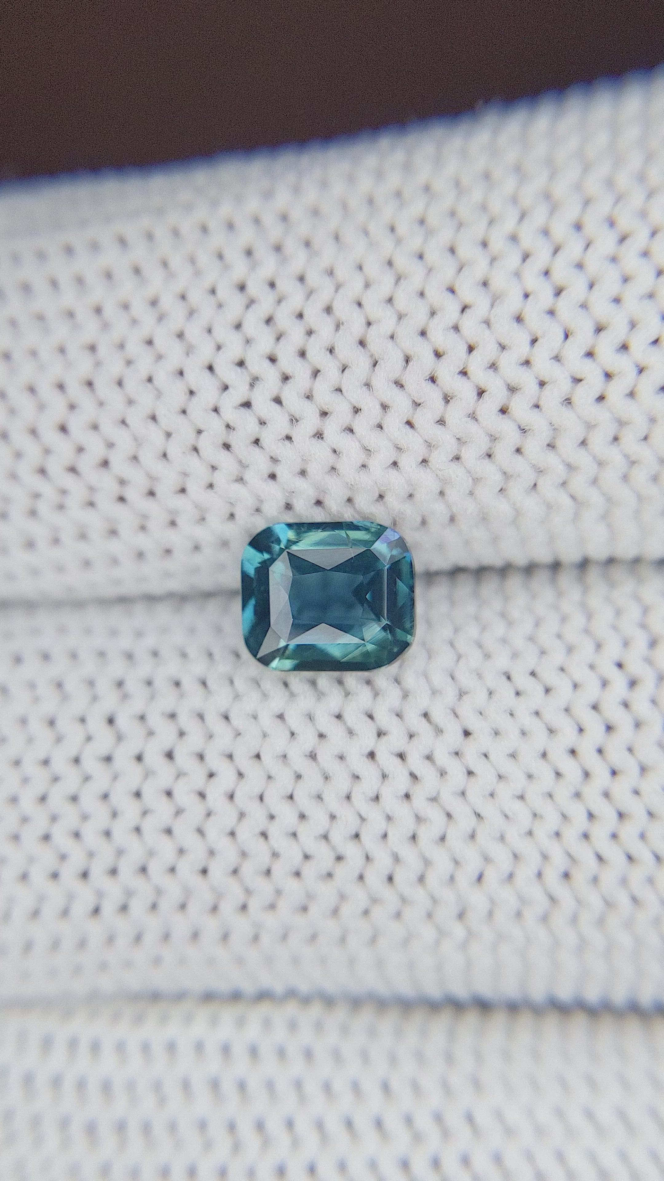 1.51 Ct. Greenish Blue Sapphire from Madagascar Size Video