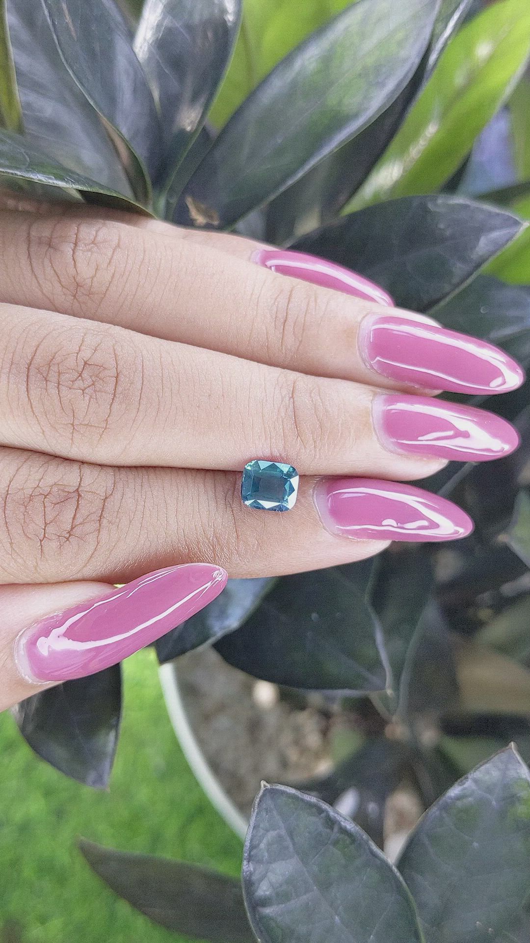 1.51 Ct. Greenish Blue Sapphire from Madagascar Size Video