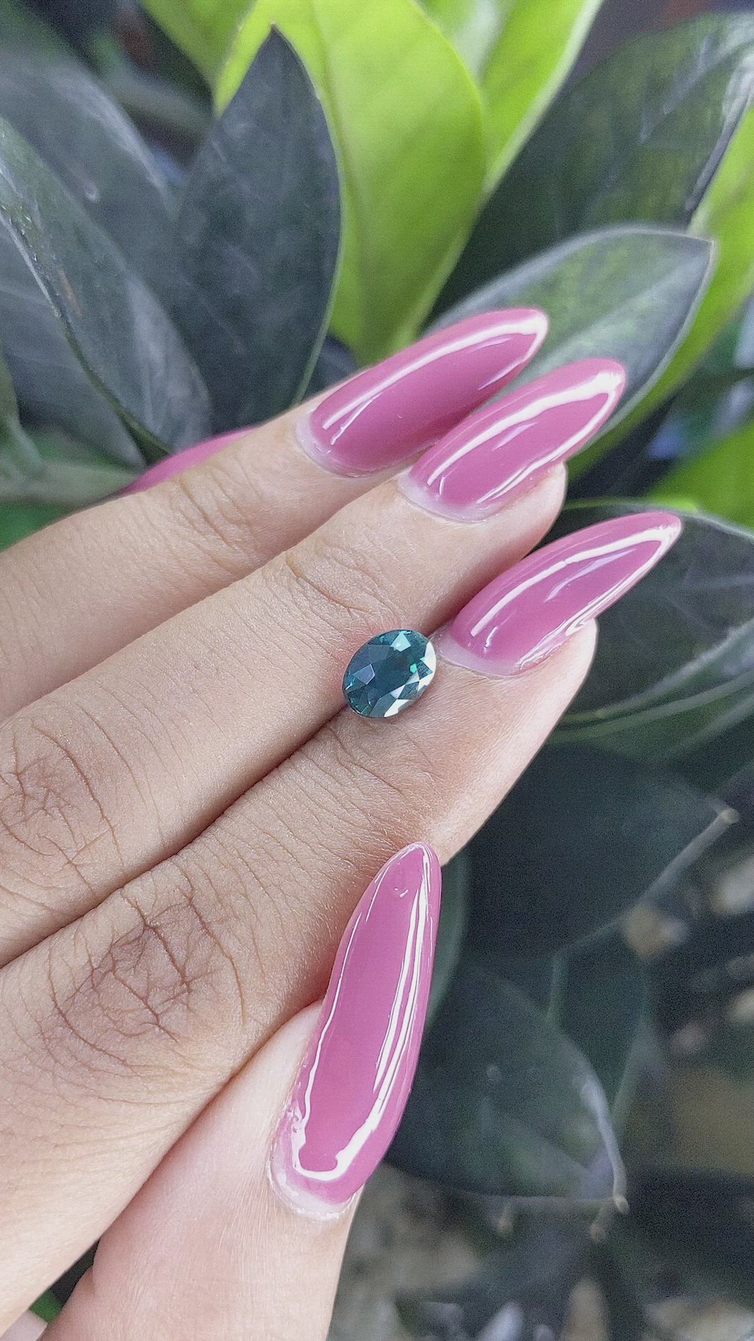 1.57 Ct. Greenish Blue Sapphire from Madagascar Size Video