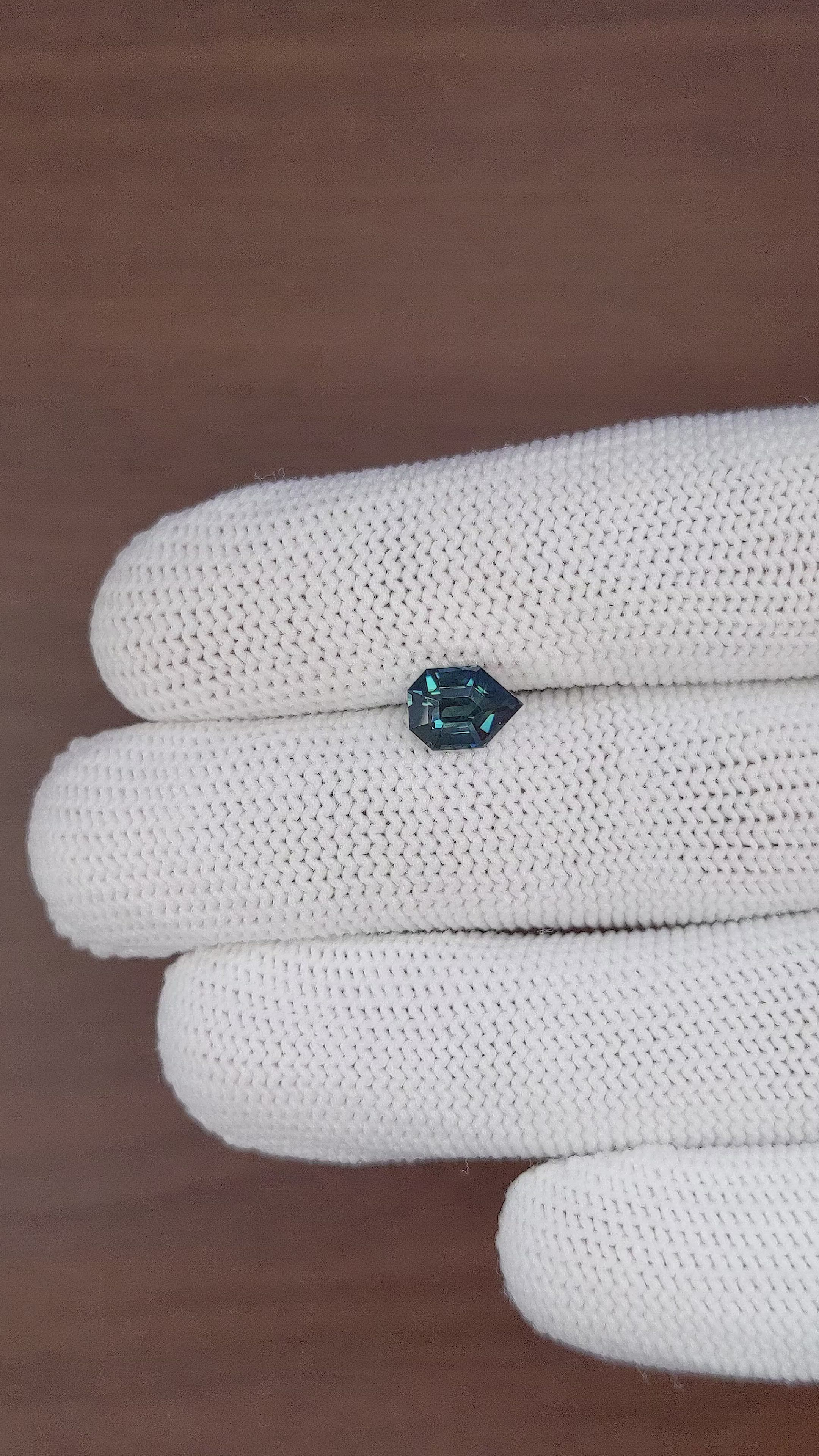 1.69 Ct. Bluish Green Sapphire from Madagascar Size Video