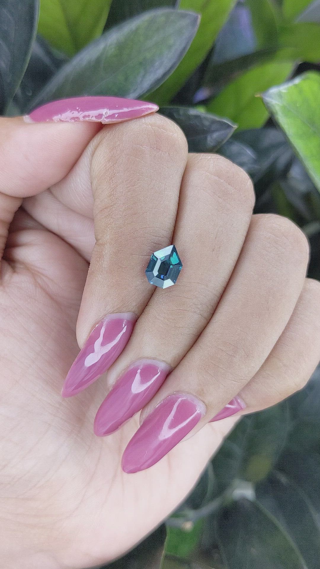 1.69 Ct. Bluish Green Sapphire from Madagascar Size Video