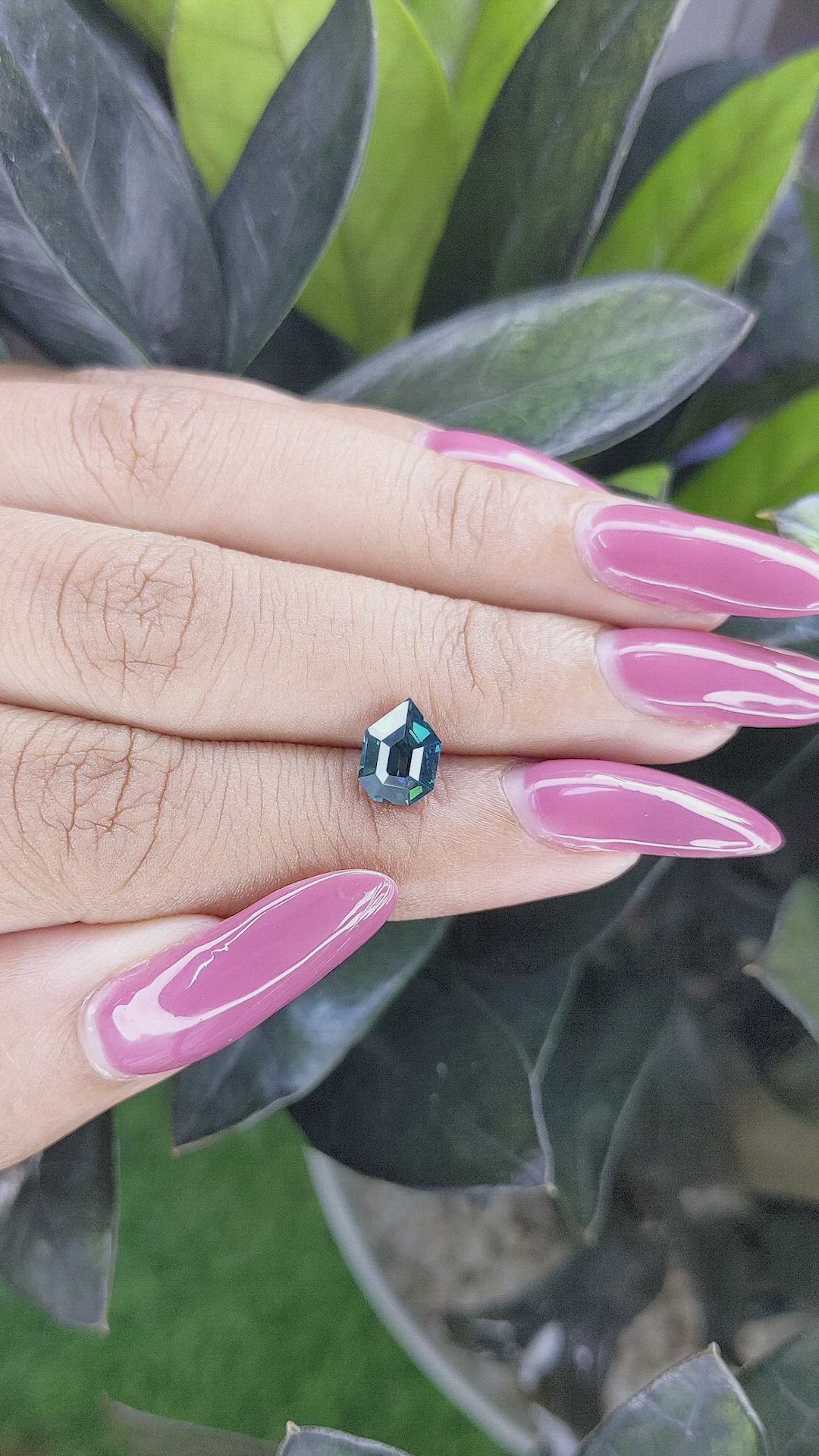 1.69 Ct. Bluish Green Sapphire from Madagascar Size Video