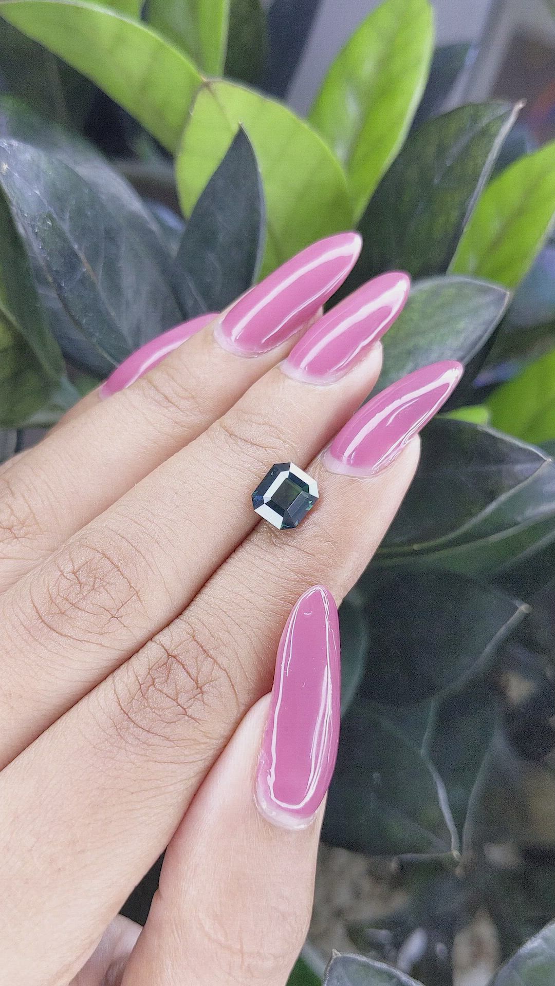 2.02 Ct. Bluish Green Sapphire from Madagascar Size Video