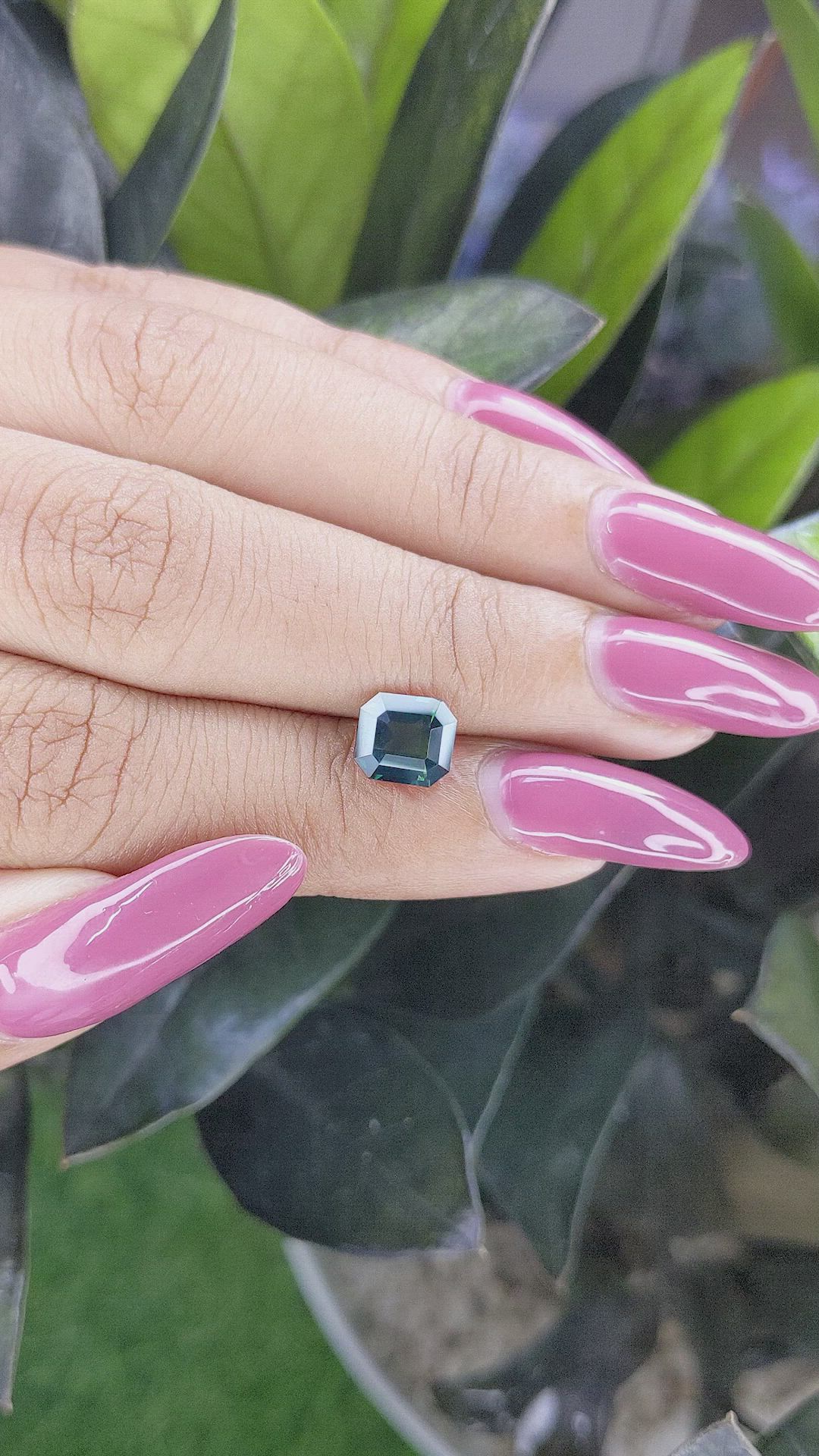 2.02 Ct. Bluish Green Sapphire from Madagascar Size Video