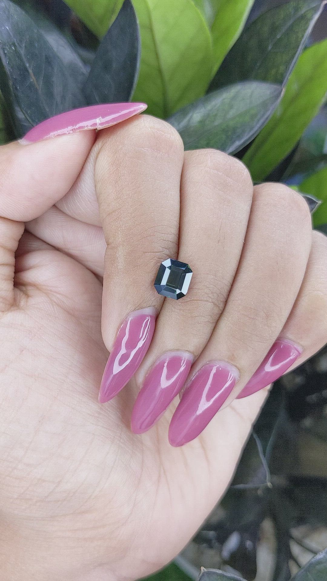 2.02 Ct. Bluish Green Sapphire from Madagascar Size Video