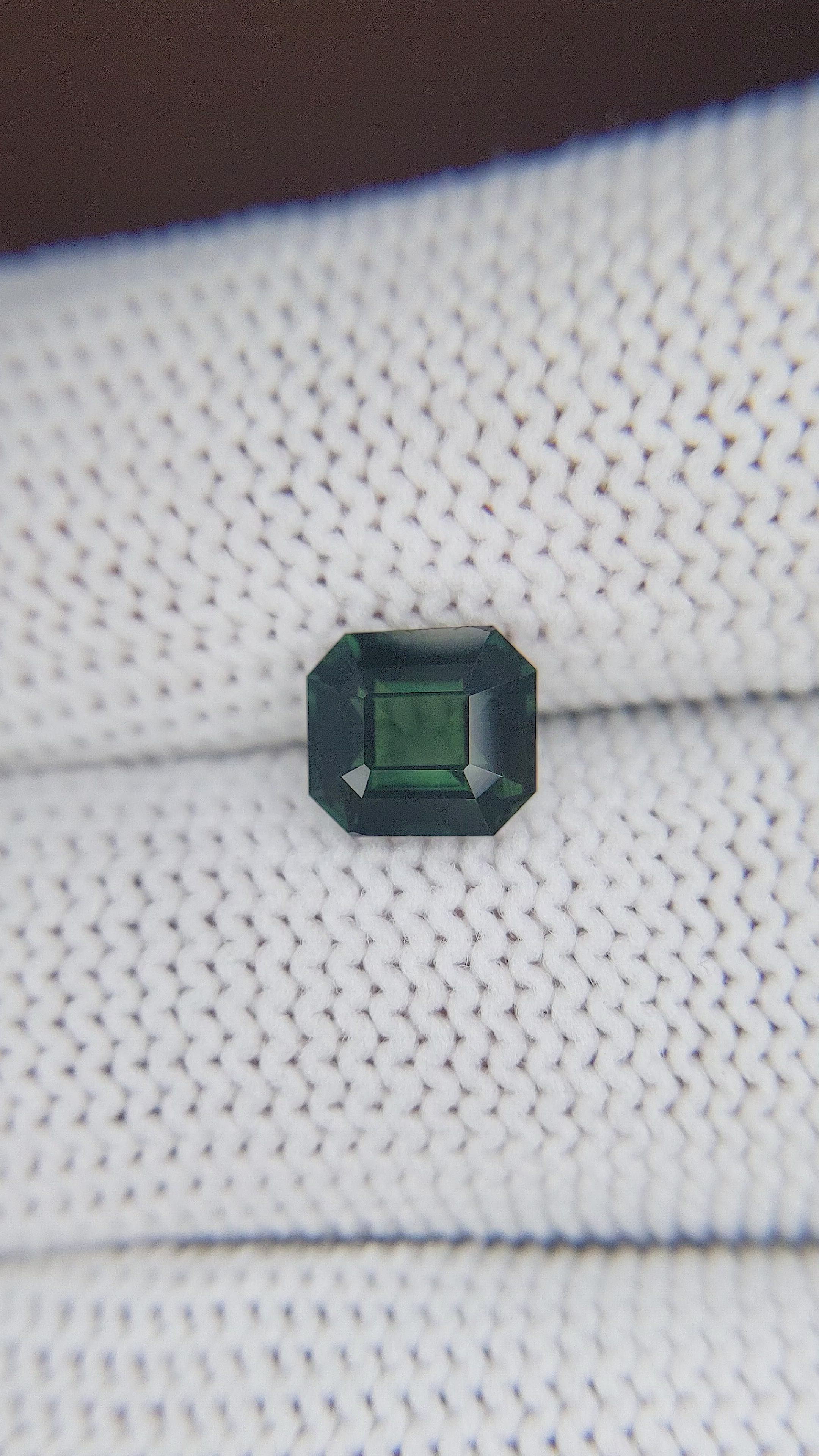 2.02 Ct. Bluish Green Sapphire from Madagascar Size Video