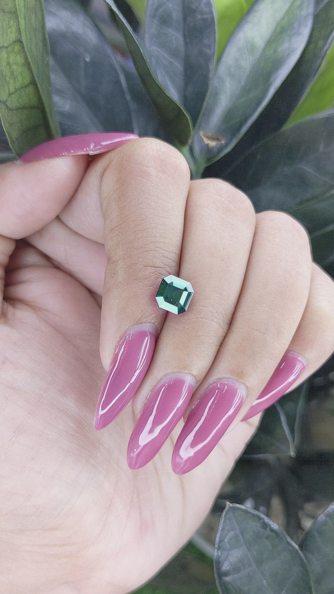 2.07 Ct. Bluish Green Sapphire from Madagascar Size Video