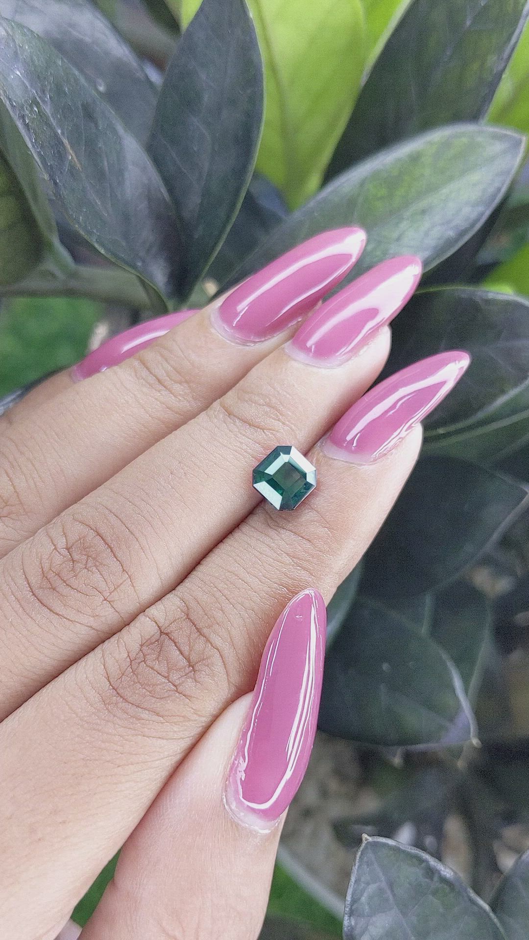 2.07 Ct. Bluish Green Sapphire from Madagascar Size Video